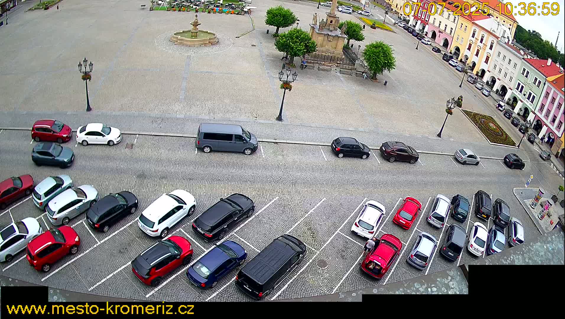 Kroměříž , (Velké náměstí ) Great Square North View Live Cam - Kromeriz, Zlin, Czechia