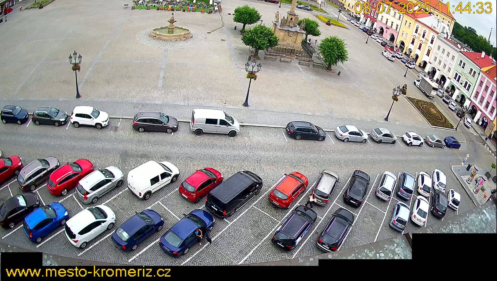 Kroměříž , (Velké náměstí ) Great Square North View Live Cam - Kromeriz, Zlin, Czechia