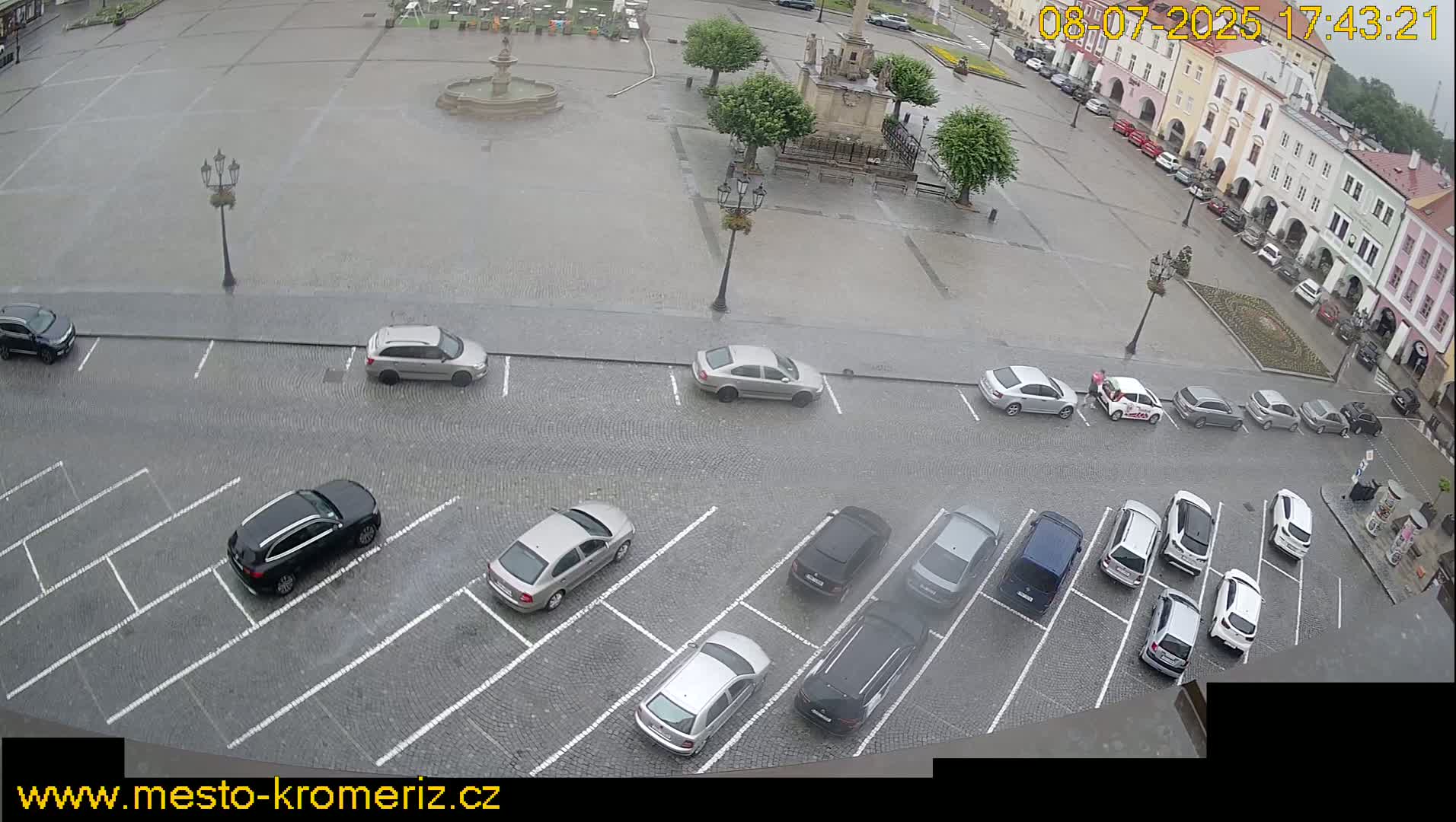 Kroměříž , (Velké náměstí ) Great Square North View Live Cam - Kromeriz, Zlin, Czechia