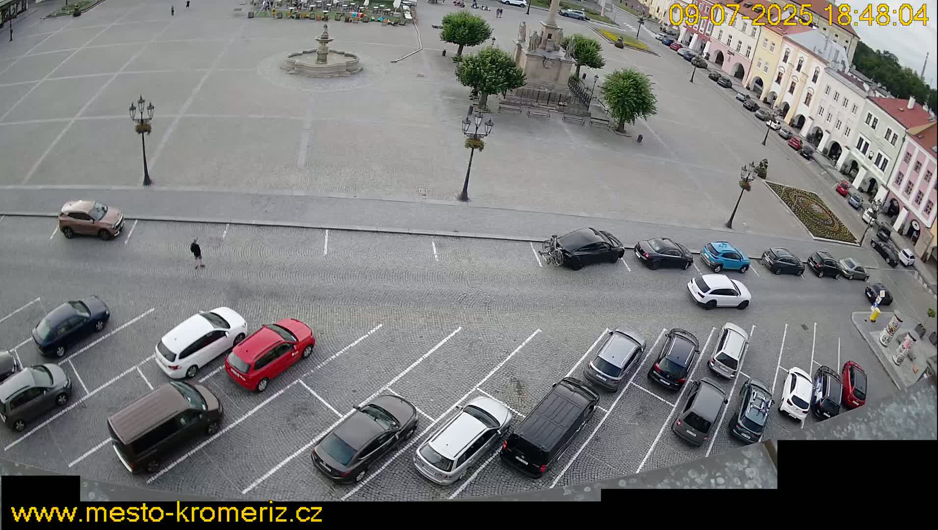 Kroměříž , (Velké náměstí ) Great Square North View Live Cam - Kromeriz, Zlin, Czechia