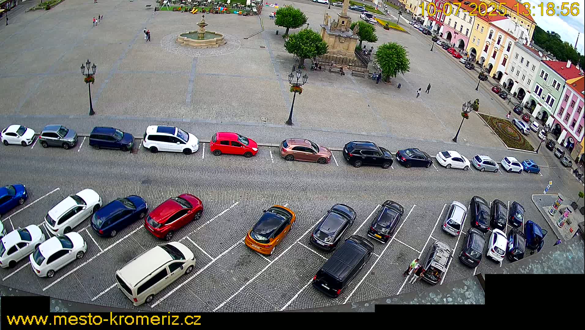 Kroměříž , (Velké náměstí ) Great Square North View Live Cam - Kromeriz, Zlin, Czechia