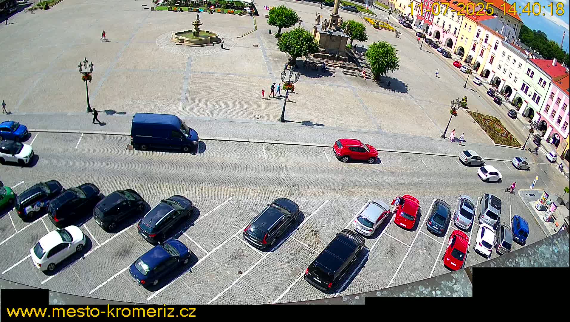Kroměříž , (Velké náměstí ) Great Square North View Live Cam - Kromeriz, Zlin, Czechia