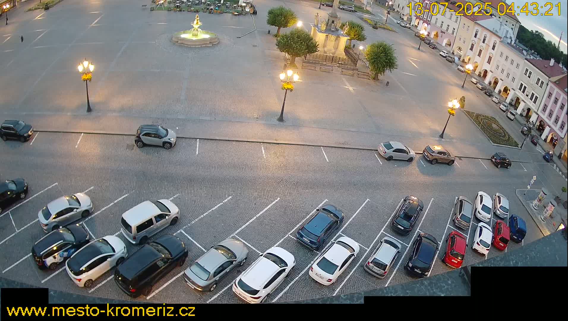 Kroměříž , (Velké náměstí ) Great Square North View Live Cam - Kromeriz, Zlin, Czechia