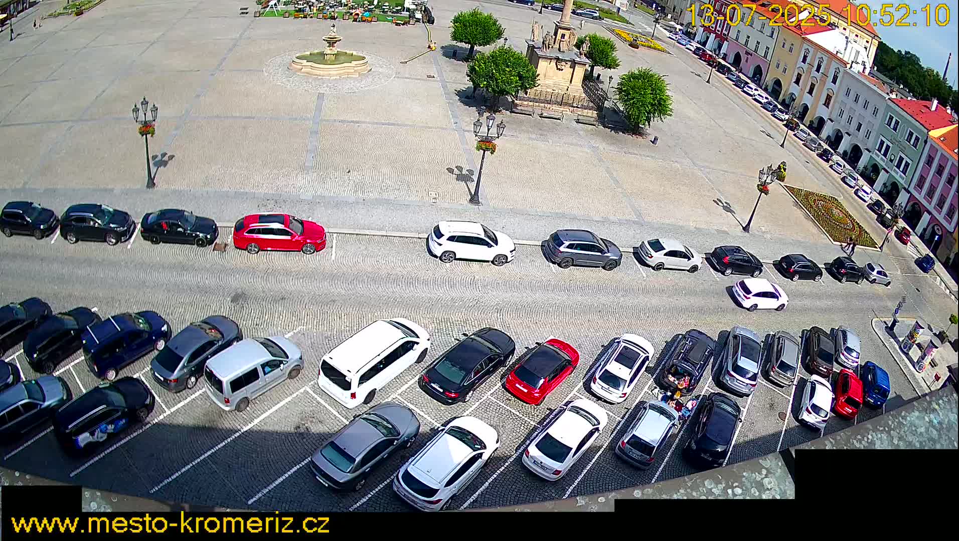 Kroměříž , (Velké náměstí ) Great Square North View Live Cam - Kromeriz, Zlin, Czechia