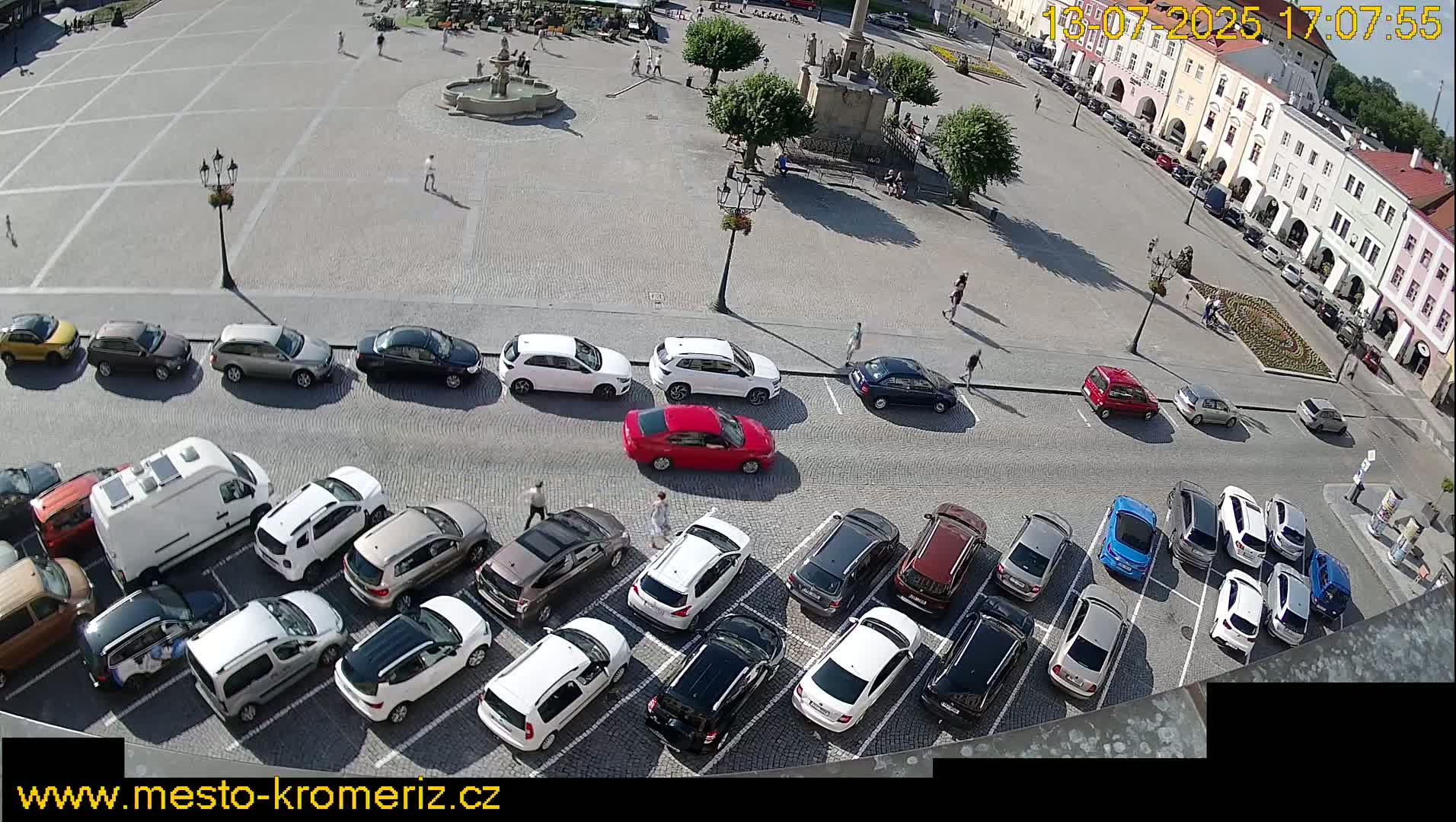 Kroměříž , (Velké náměstí ) Great Square North View Live Cam - Kromeriz, Zlin, Czechia