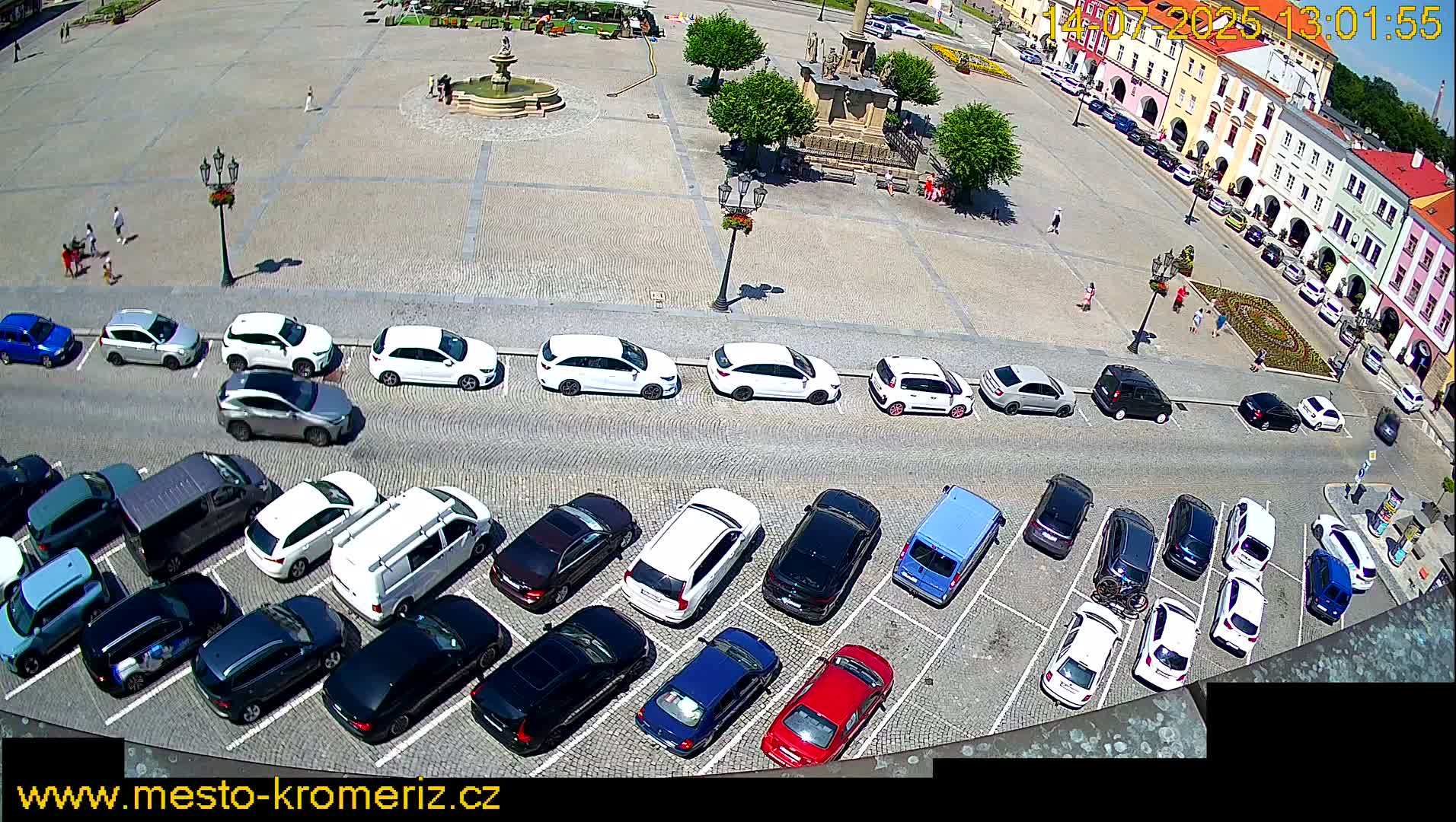 Kroměříž , (Velké náměstí ) Great Square North View Live Cam - Kromeriz, Zlin, Czechia
