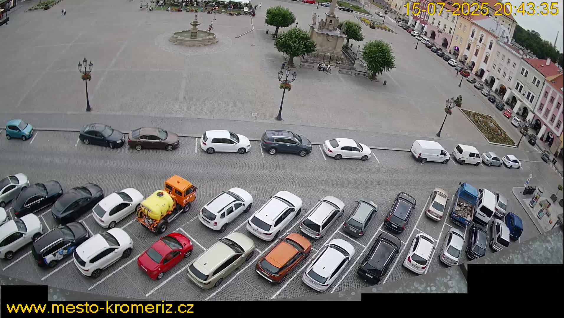 Kroměříž , (Velké náměstí ) Great Square North View Live Cam - Kromeriz, Zlin, Czechia
