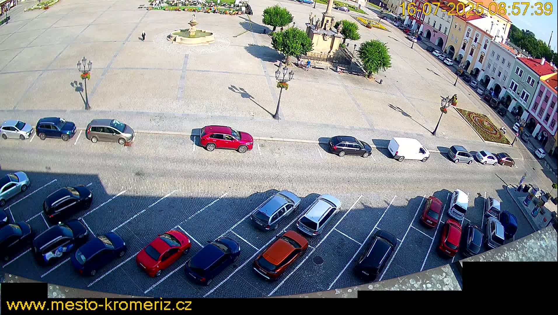 Kroměříž , (Velké náměstí ) Great Square North View Live Cam - Kromeriz, Zlin, Czechia