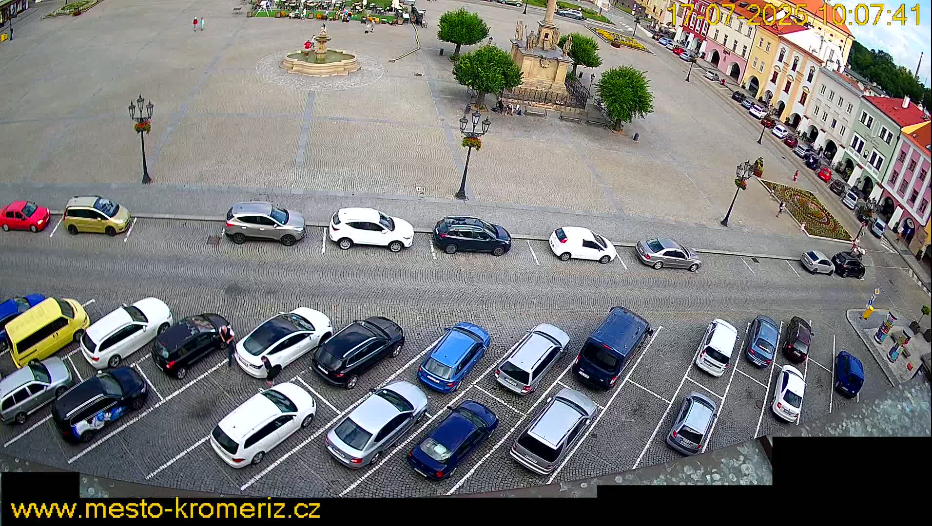 Kroměříž , (Velké náměstí ) Great Square North View Live Cam - Kromeriz, Zlin, Czechia