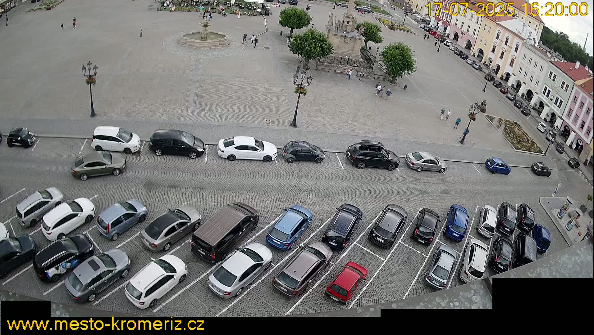 Kroměříž , (Velké náměstí ) Great Square North View Live Cam - Kromeriz, Zlin, Czechia