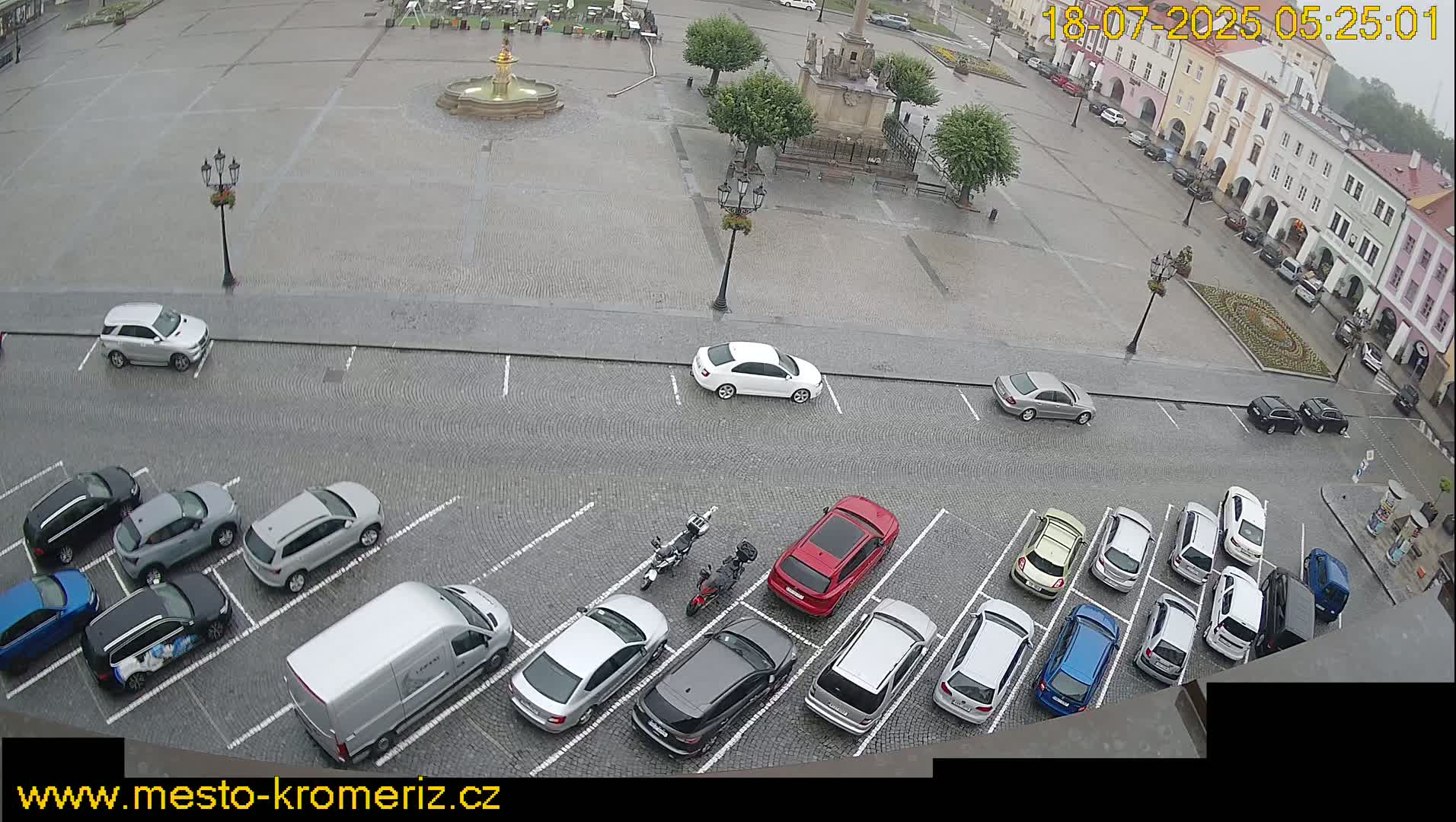 Kroměříž , (Velké náměstí ) Great Square North View Live Cam - Kromeriz, Zlin, Czechia