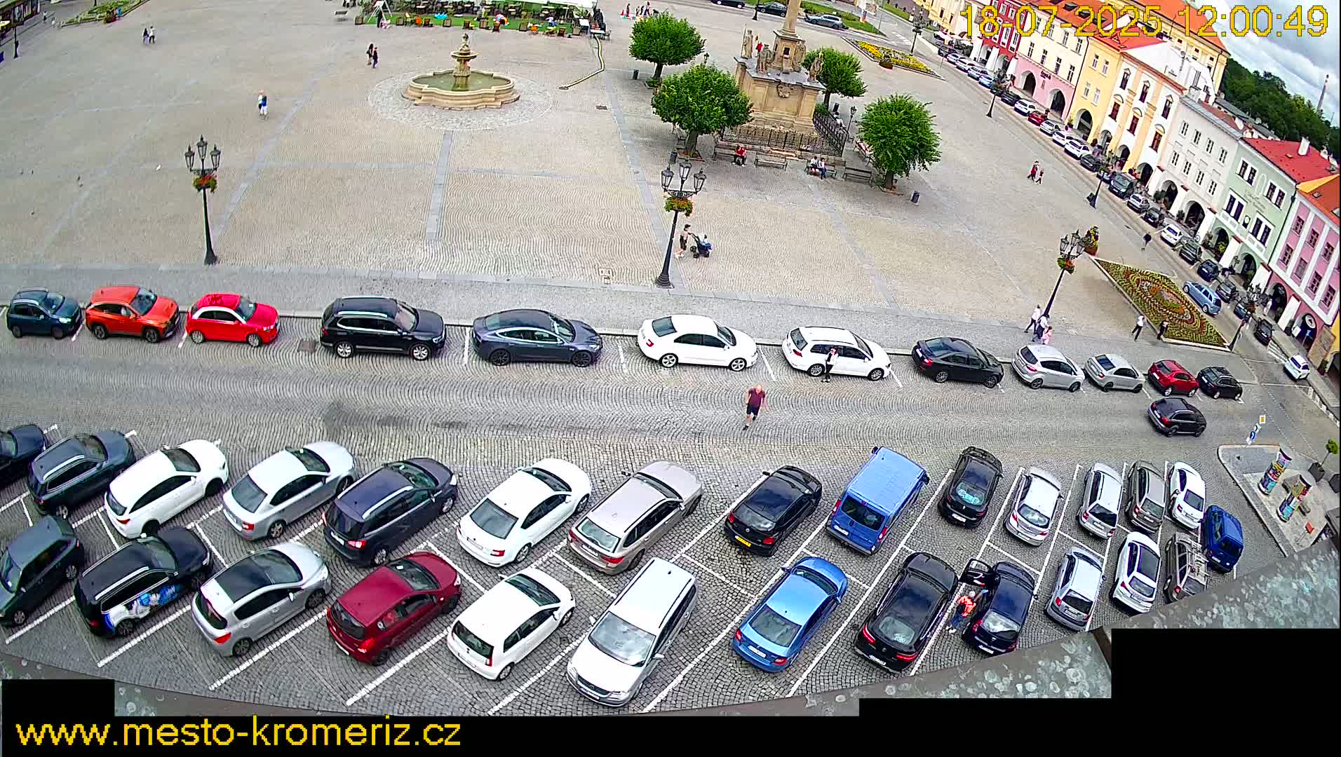 Kroměříž , (Velké náměstí ) Great Square North View Live Cam - Kromeriz, Zlin, Czechia
