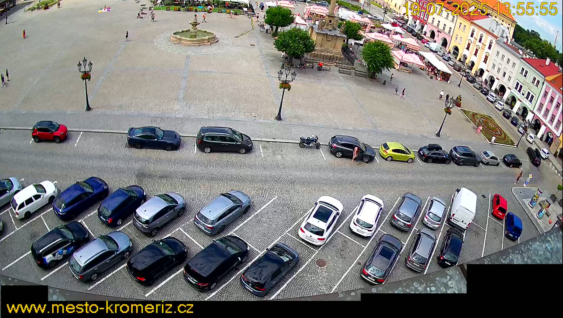 Kroměříž , (Velké náměstí ) Great Square North View Live Cam - Kromeriz, Zlin, Czechia