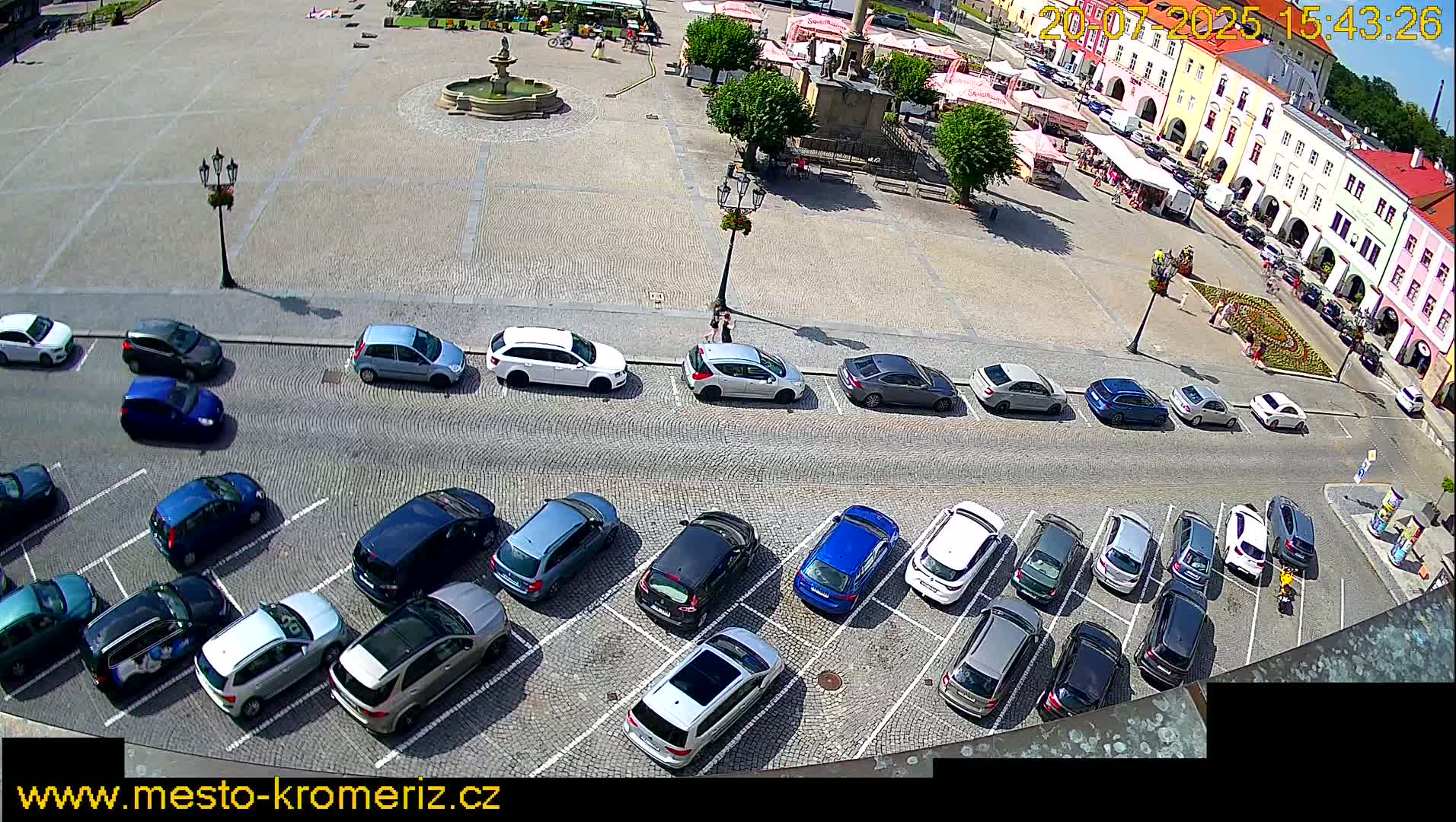 Kroměříž , (Velké náměstí ) Great Square North View Live Cam - Kromeriz, Zlin, Czechia
