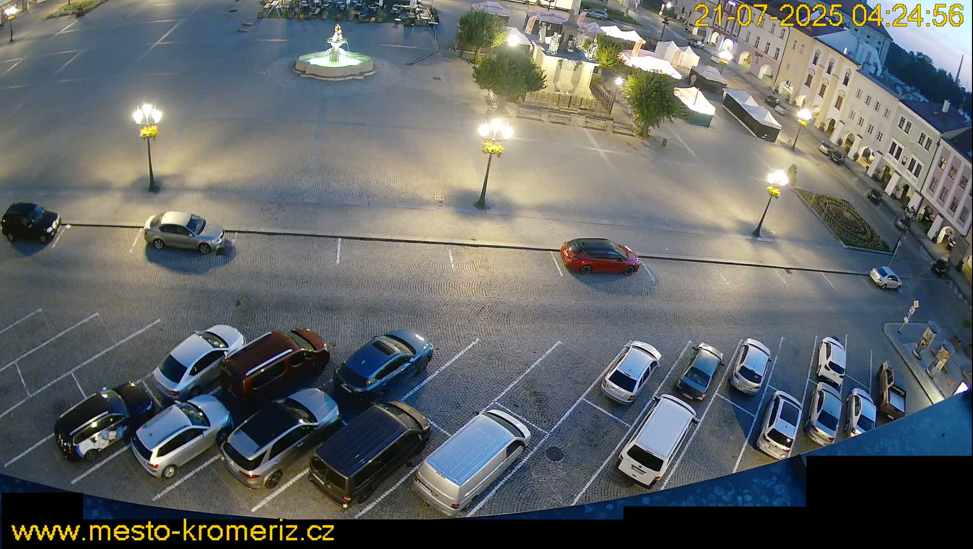 Kroměříž , (Velké náměstí ) Great Square North View Live Cam - Kromeriz, Zlin, Czechia