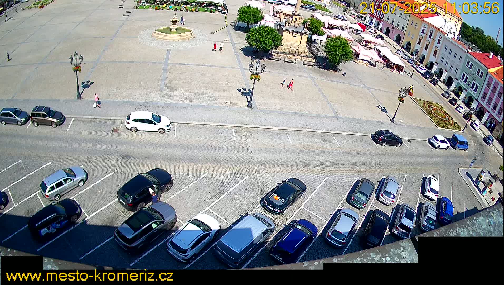 Kroměříž , (Velké náměstí ) Great Square North View Live Cam - Kromeriz, Zlin, Czechia