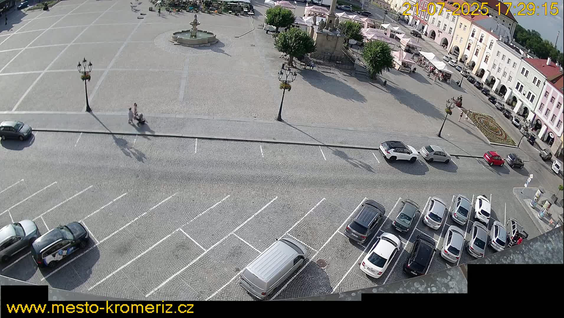 Kroměříž , (Velké náměstí ) Great Square North View Live Cam - Kromeriz, Zlin, Czechia