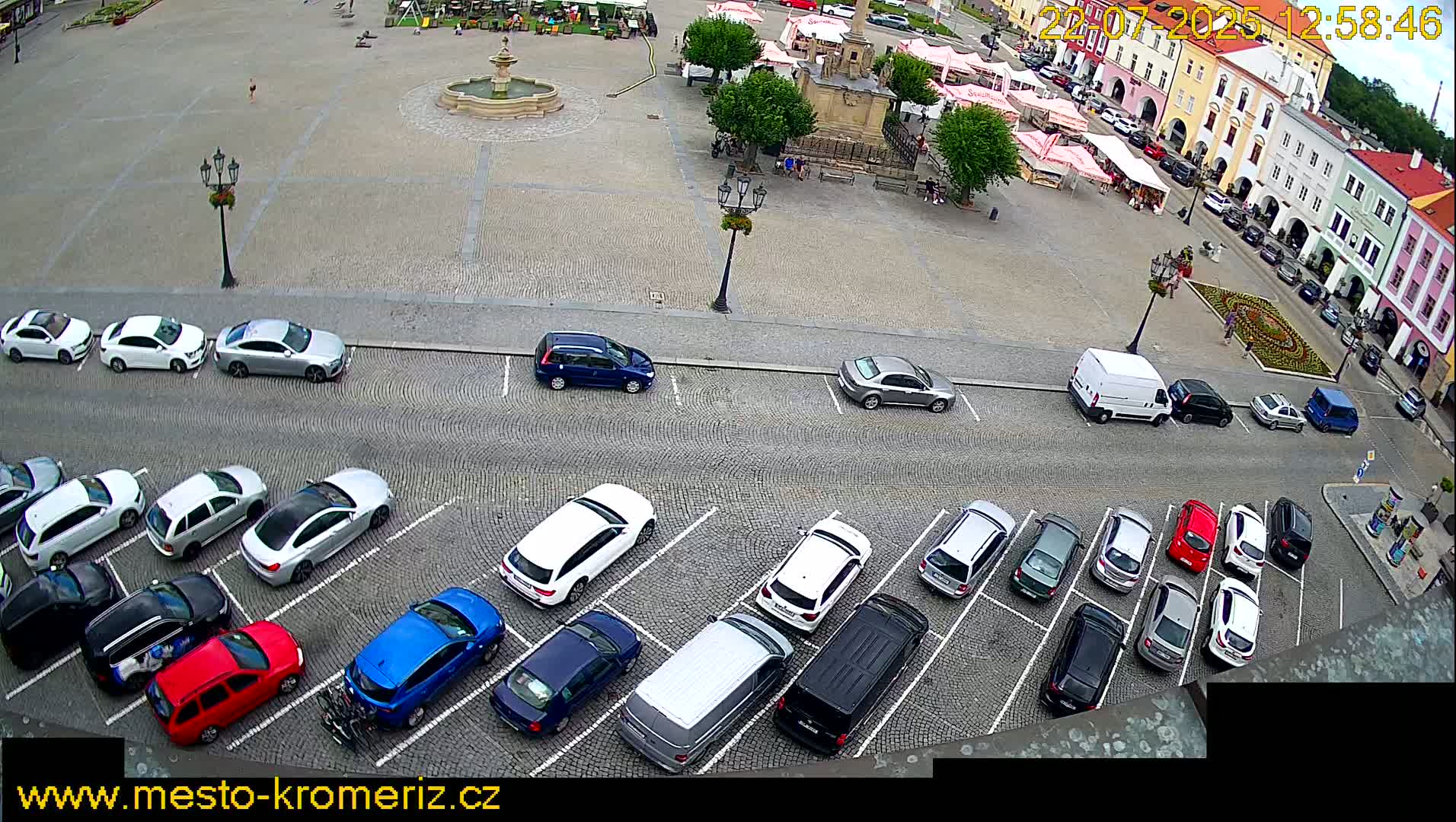 Kroměříž , (Velké náměstí ) Great Square North View Live Cam - Kromeriz, Zlin, Czechia