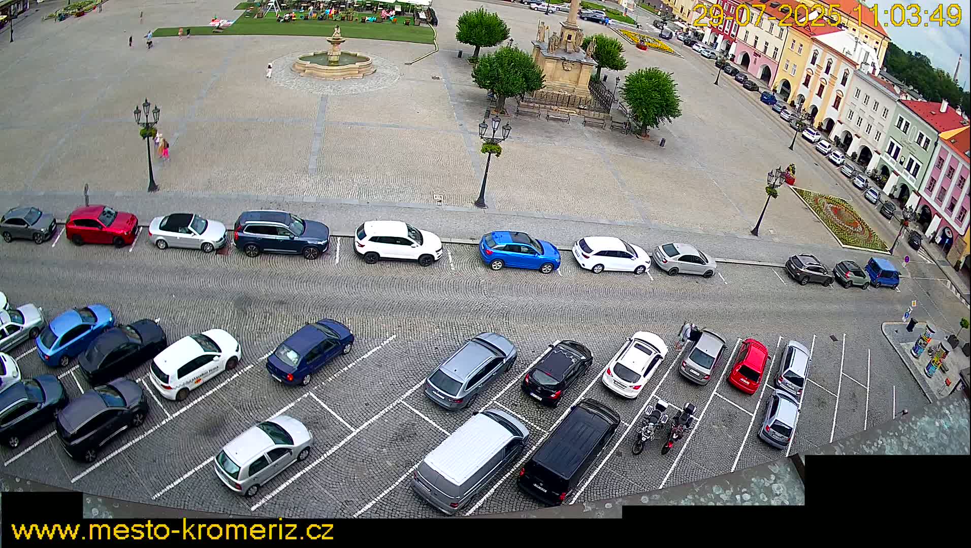 Kroměříž , (Velké náměstí ) Great Square North View Live Cam - Kromeriz, Zlin, Czechia