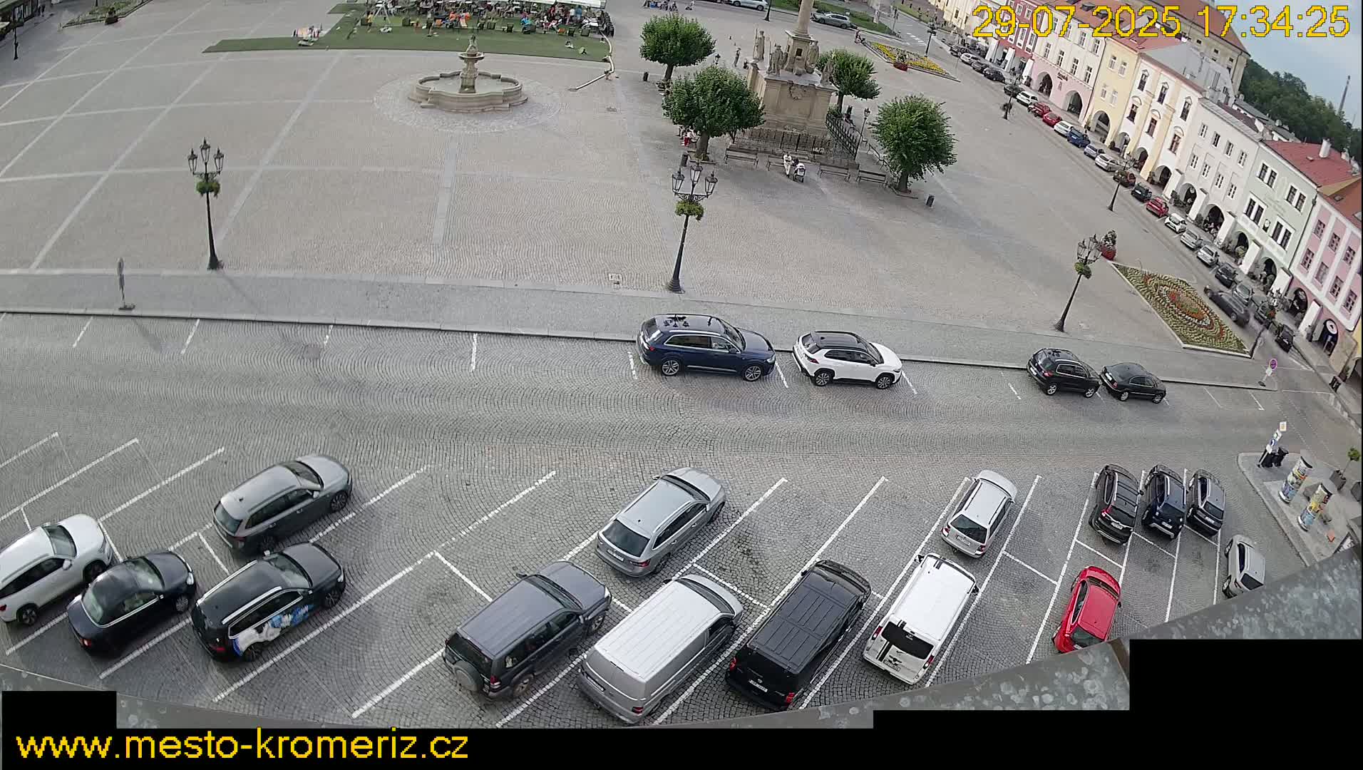 Kroměříž , (Velké náměstí ) Great Square North View Live Cam - Kromeriz, Zlin, Czechia