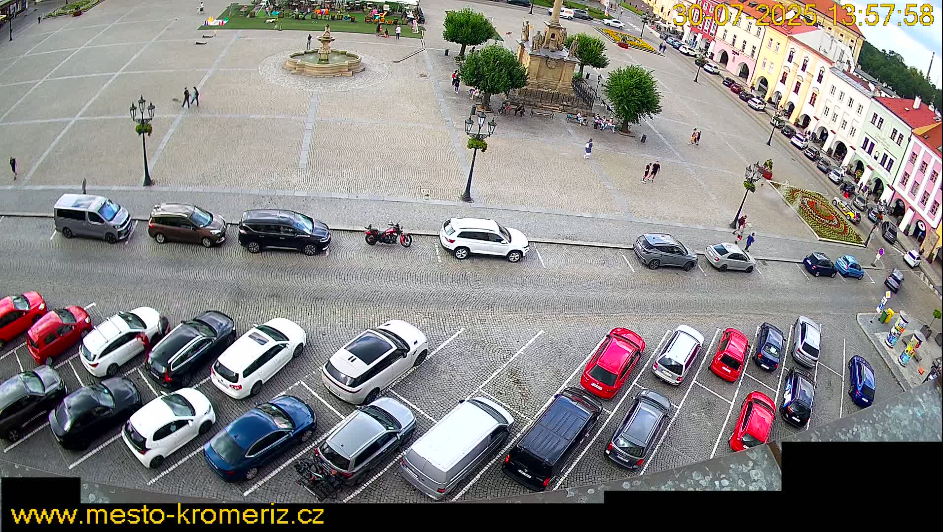 Kroměříž , (Velké náměstí ) Great Square North View Live Cam - Kromeriz, Zlin, Czechia