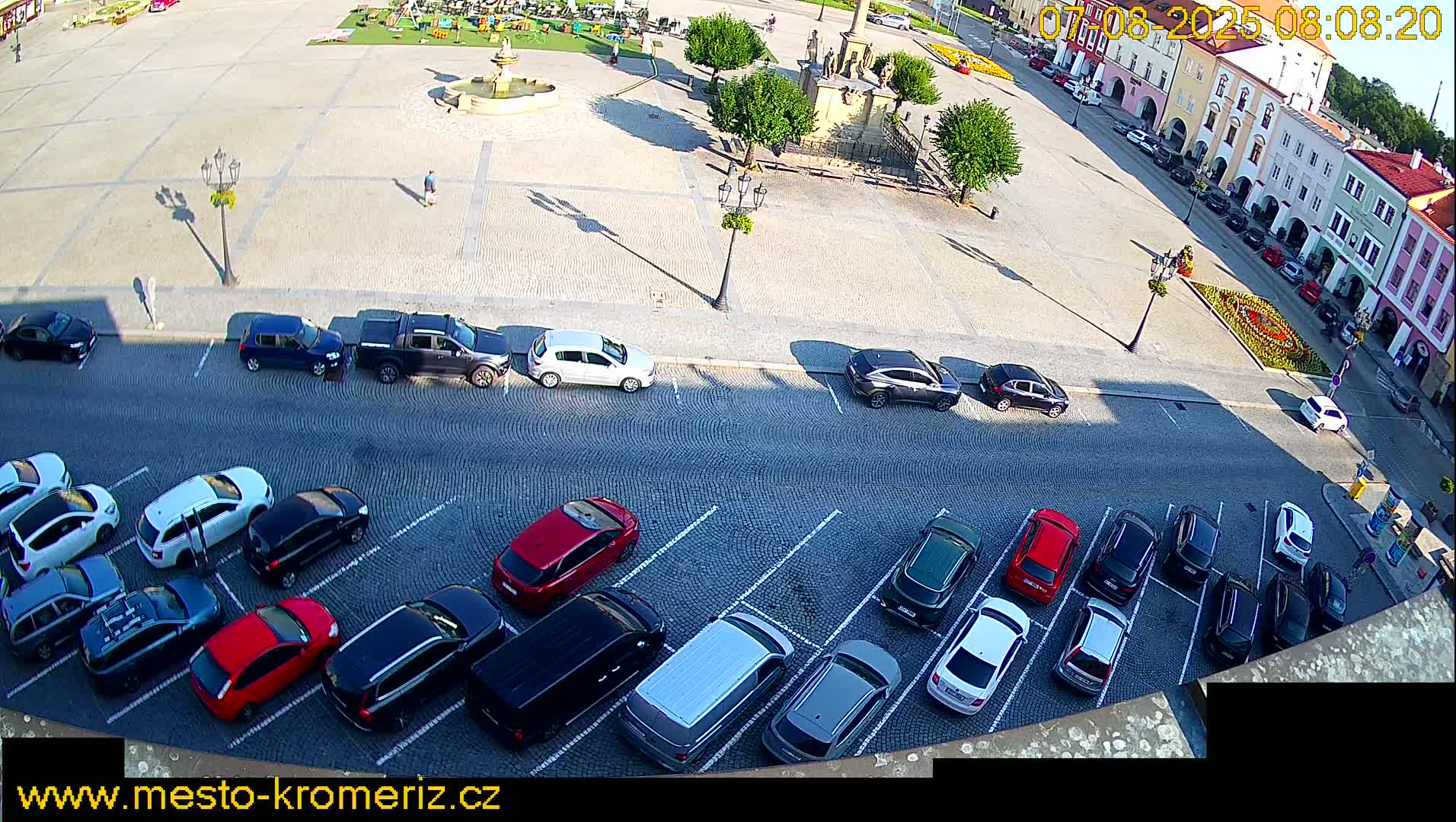Kroměříž , (Velké náměstí ) Great Square North View Live Cam - Kromeriz, Zlin, Czechia
