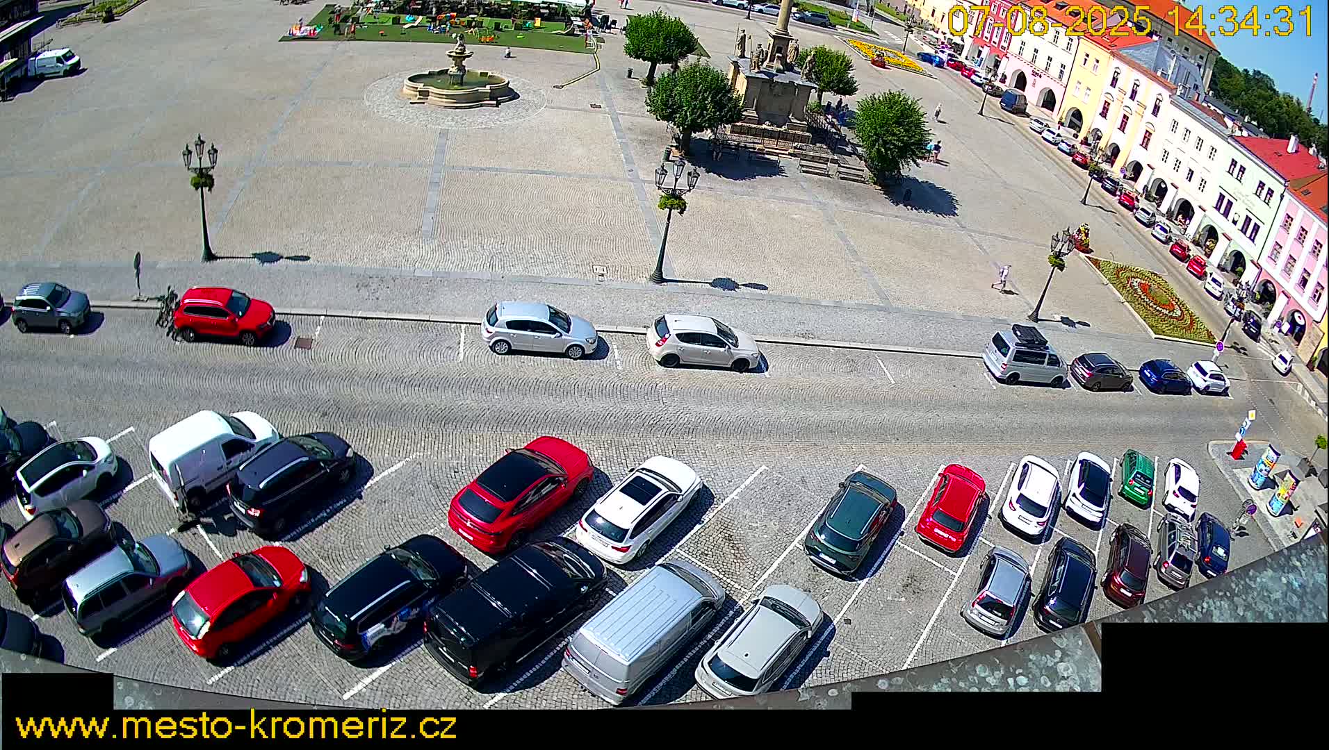 Kroměříž , (Velké náměstí ) Great Square North View Live Cam - Kromeriz, Zlin, Czechia