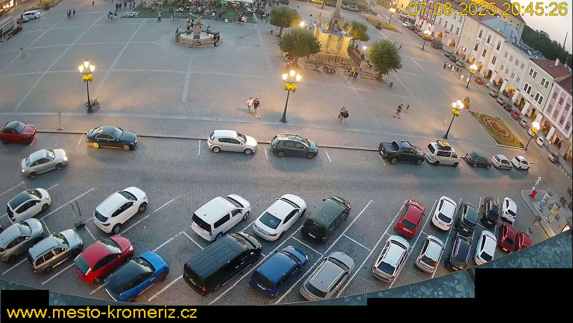 Kroměříž , (Velké náměstí ) Great Square North View Live Cam - Kromeriz, Zlin, Czechia