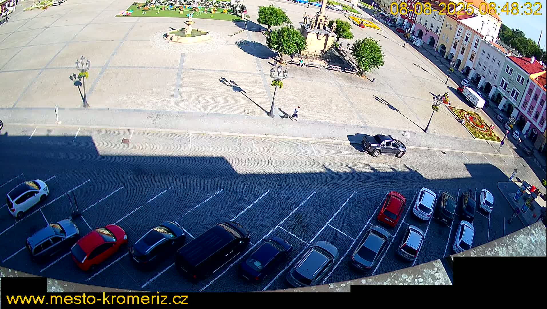 Kroměříž , (Velké náměstí ) Great Square North View Live Cam - Kromeriz, Zlin, Czechia