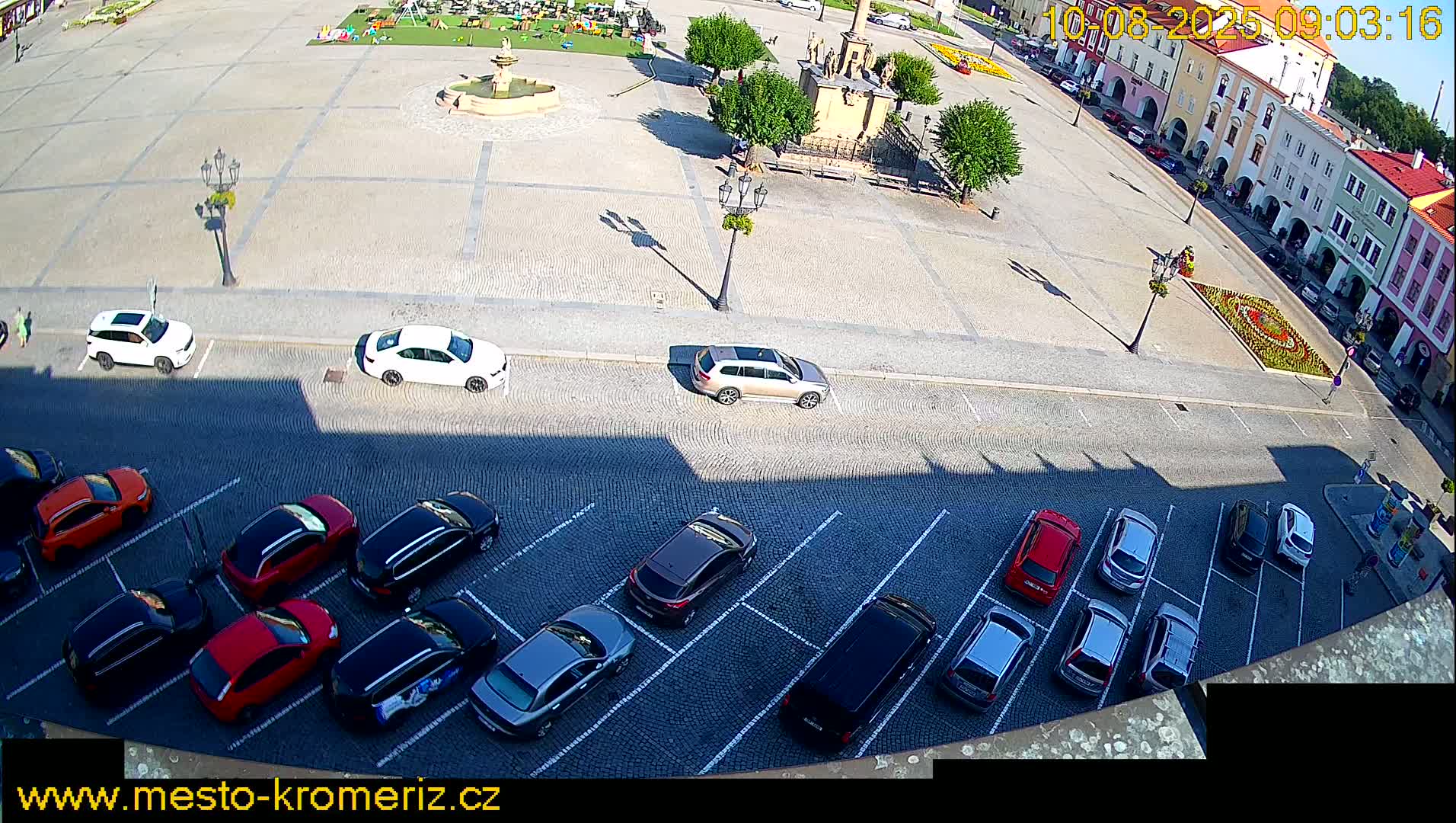 Kroměříž , (Velké náměstí ) Great Square North View Live Cam - Kromeriz, Zlin, Czechia