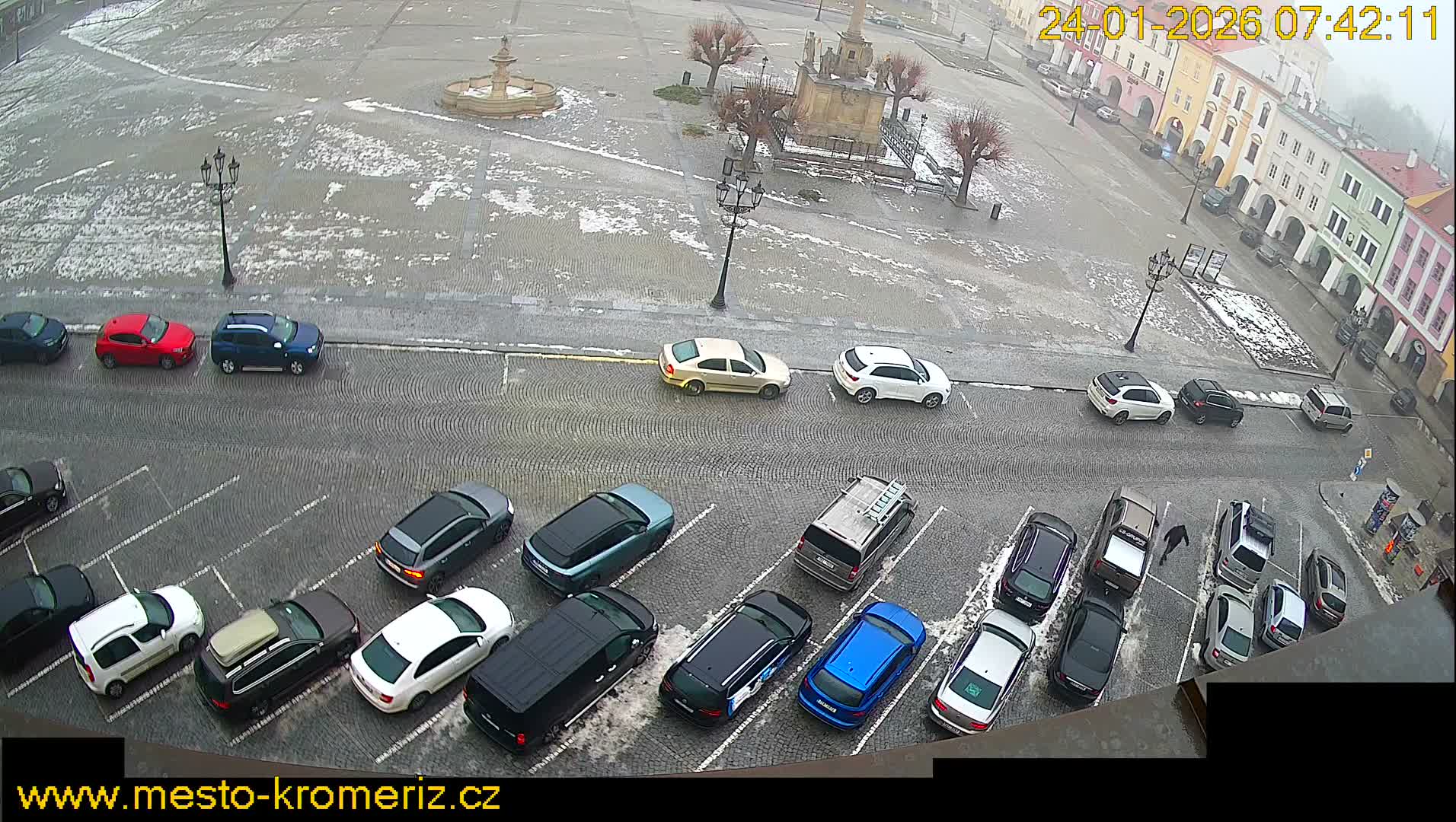 Kroměříž , (Velké náměstí ) Great Square North View Live Cam - Kromeriz, Zlin, Czechia