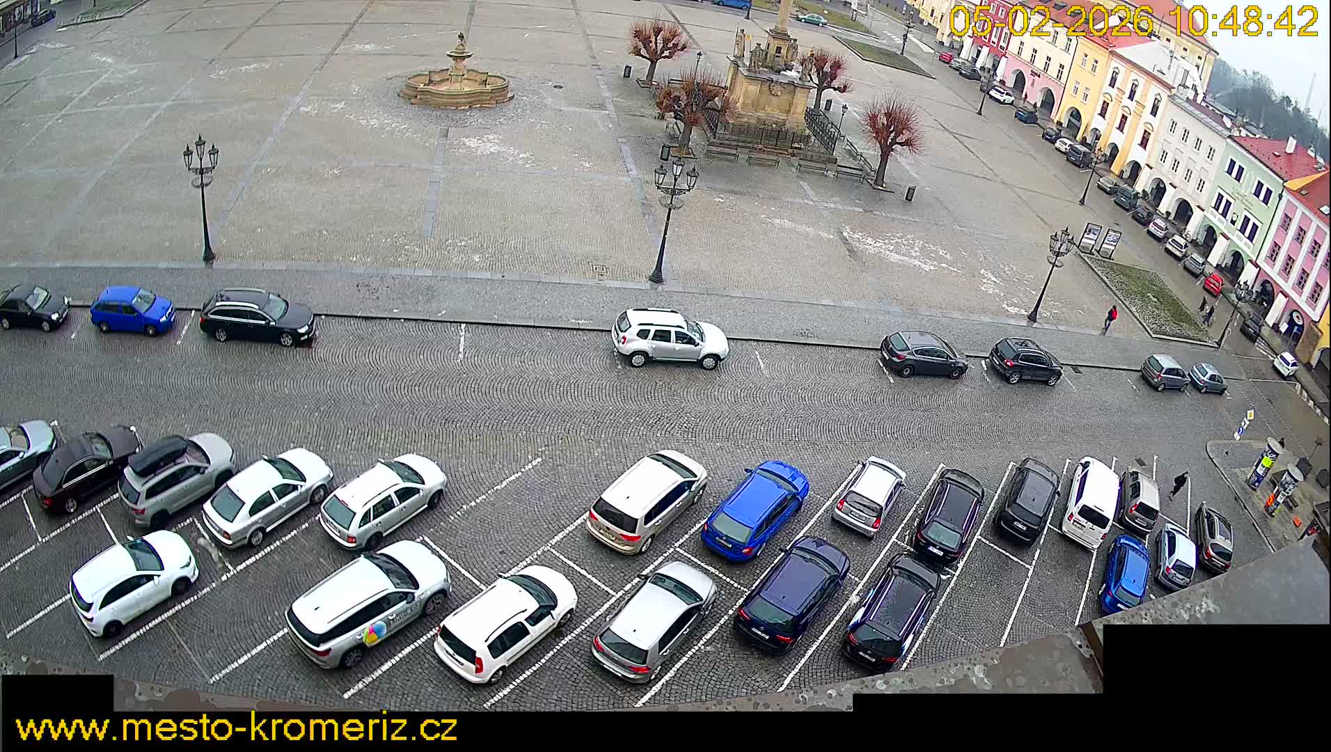 Kroměříž , (Velké náměstí ) Great Square North View Live Cam - Kromeriz, Zlin, Czechia