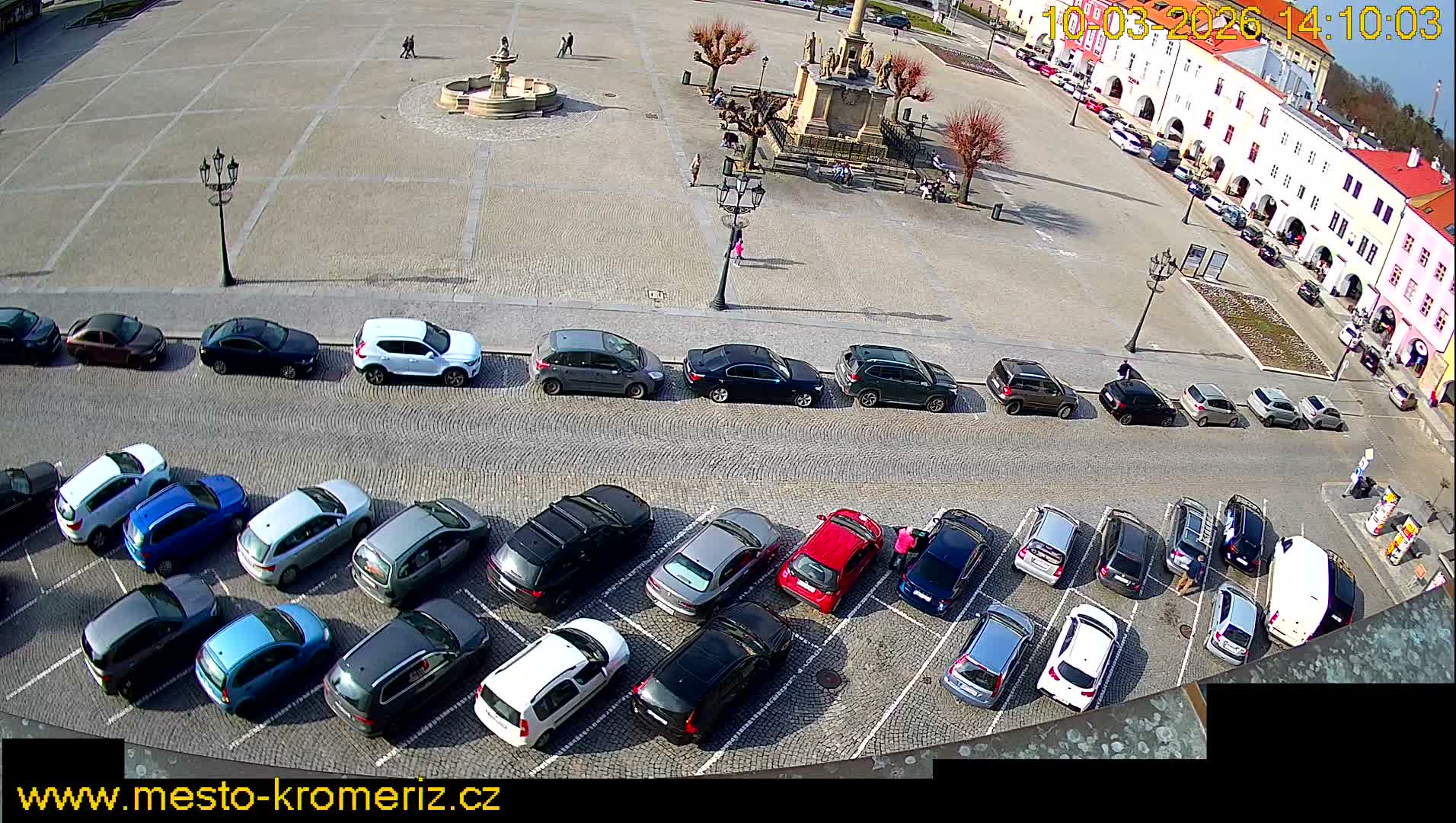 Kroměříž , (Velké náměstí ) Great Square North View Live Cam - Kromeriz, Zlin, Czechia