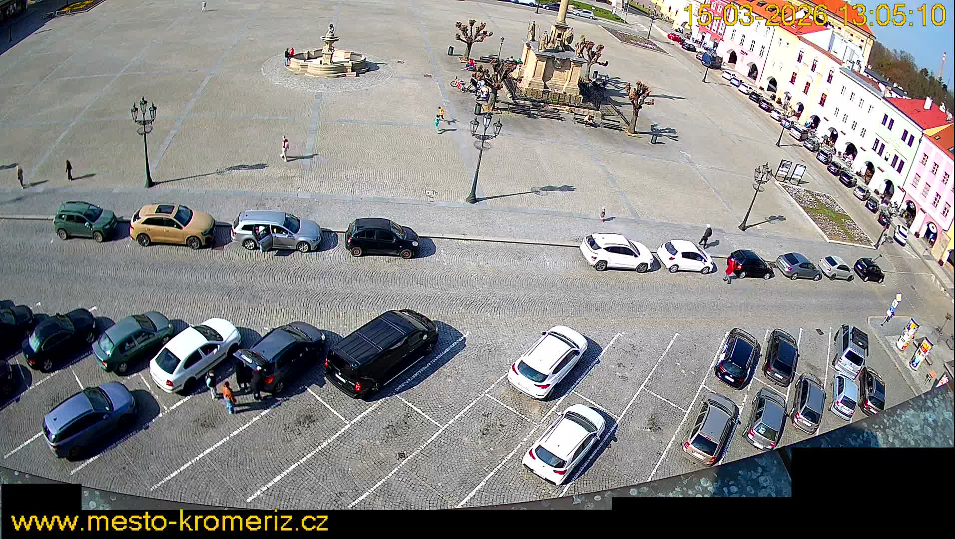 Kroměříž , (Velké náměstí ) Great Square North View Live Cam - Kromeriz, Zlin, Czechia