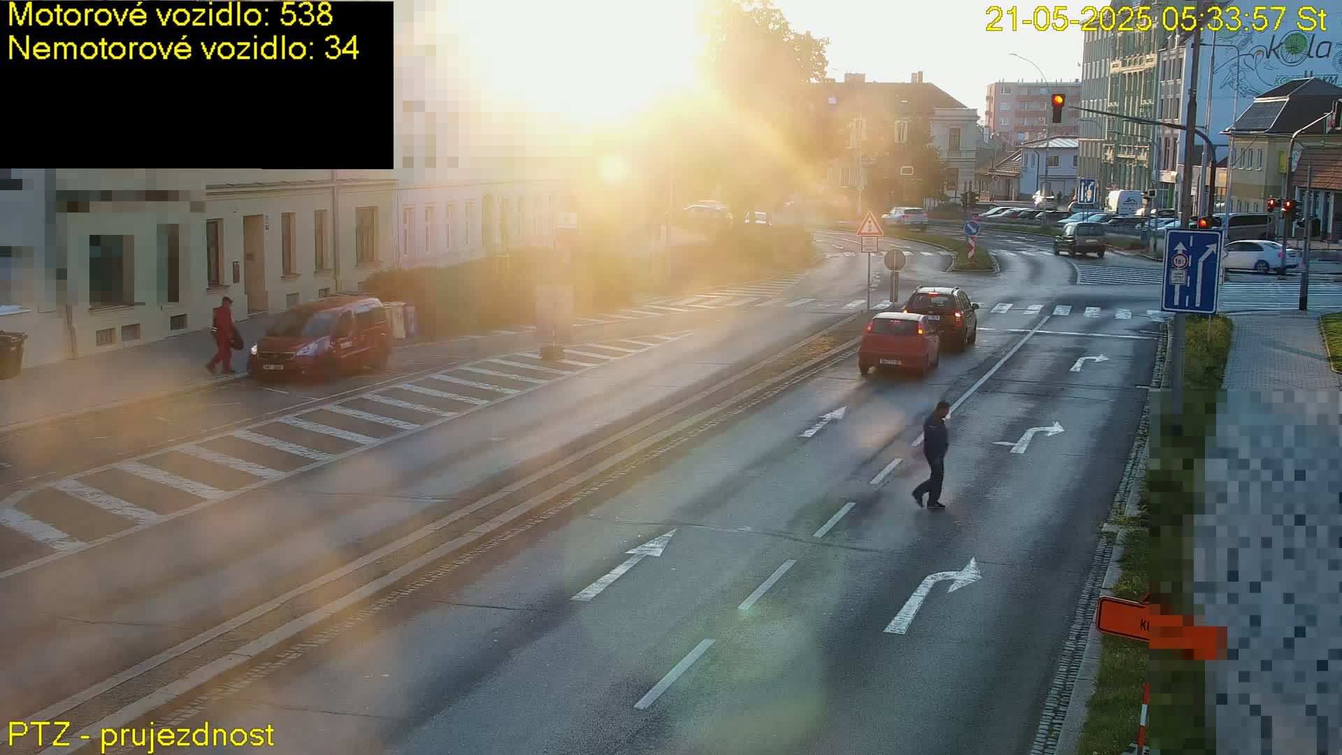 Kroměříž, Husovo & Kotojedska Náměstí Square /ul. 1.Máje (1 May Street) Junction Live Cam - Kromeriz, Zlin, Czechia