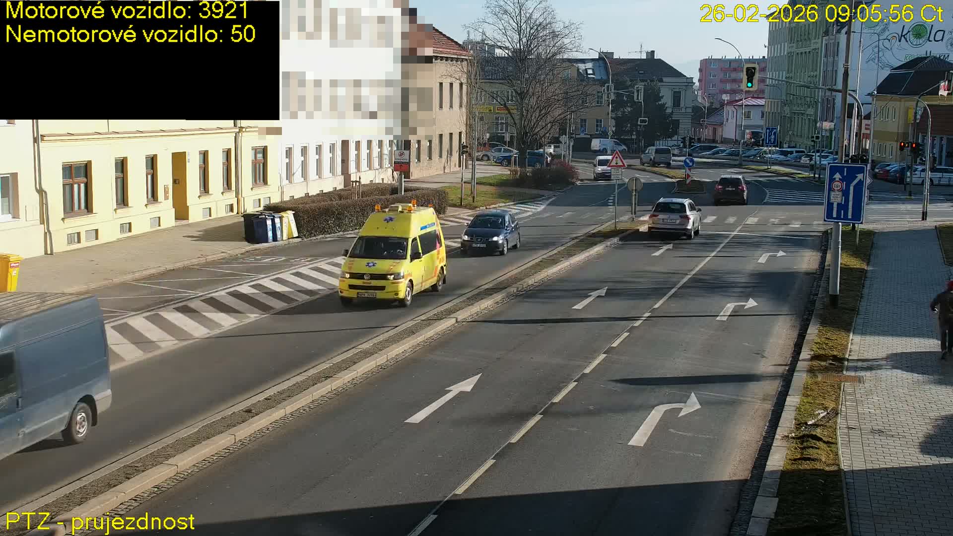 Kroměříž, Husovo & Kotojedska Náměstí Square /ul. 1.Máje (1 May Street) Junction Live Cam - Kromeriz, Zlin, Czechia