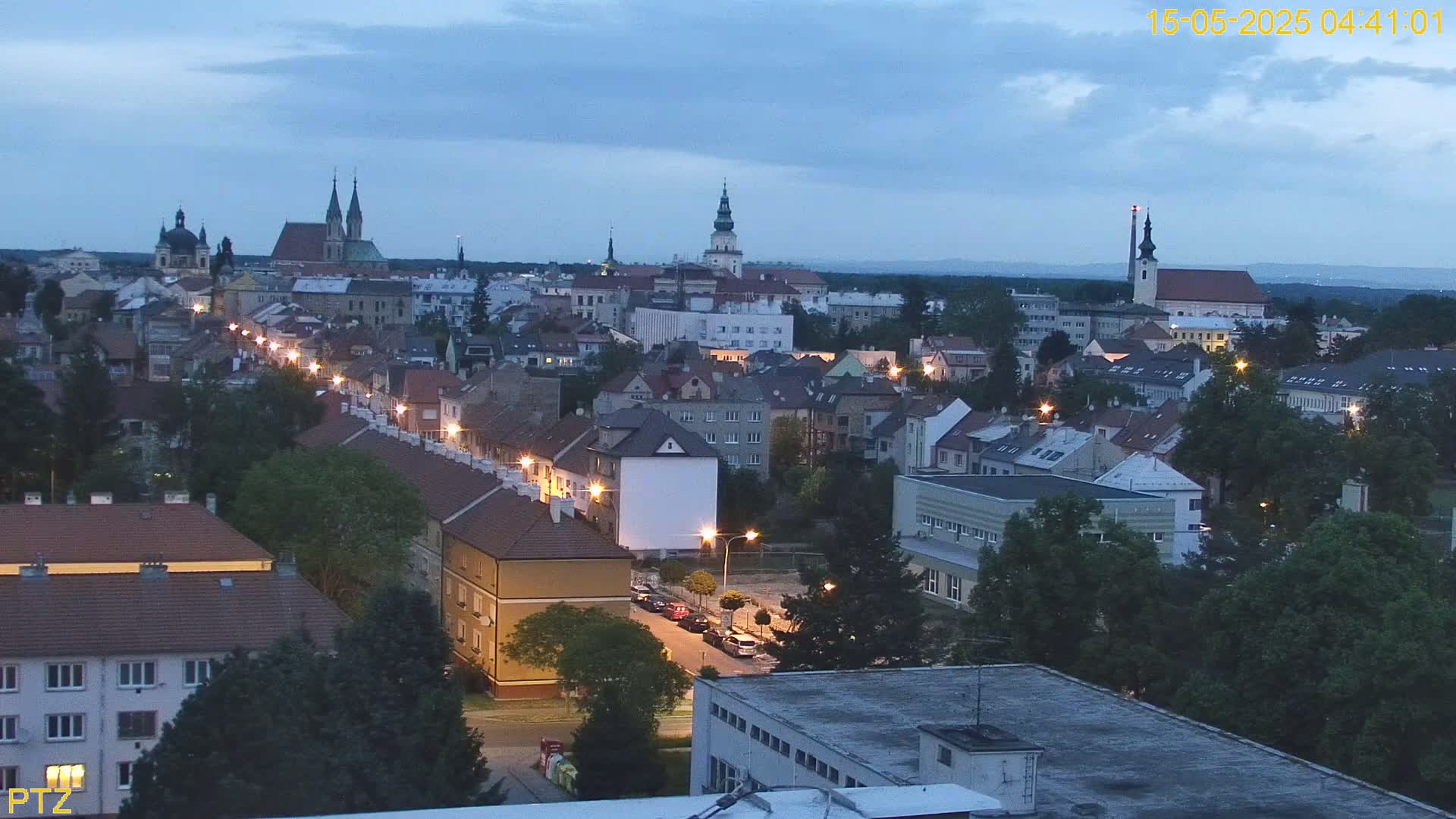 Kroměříž  PTZ Rotary Panaromic Skyline Live Cam - Kromeriz, Zlin, Czechia