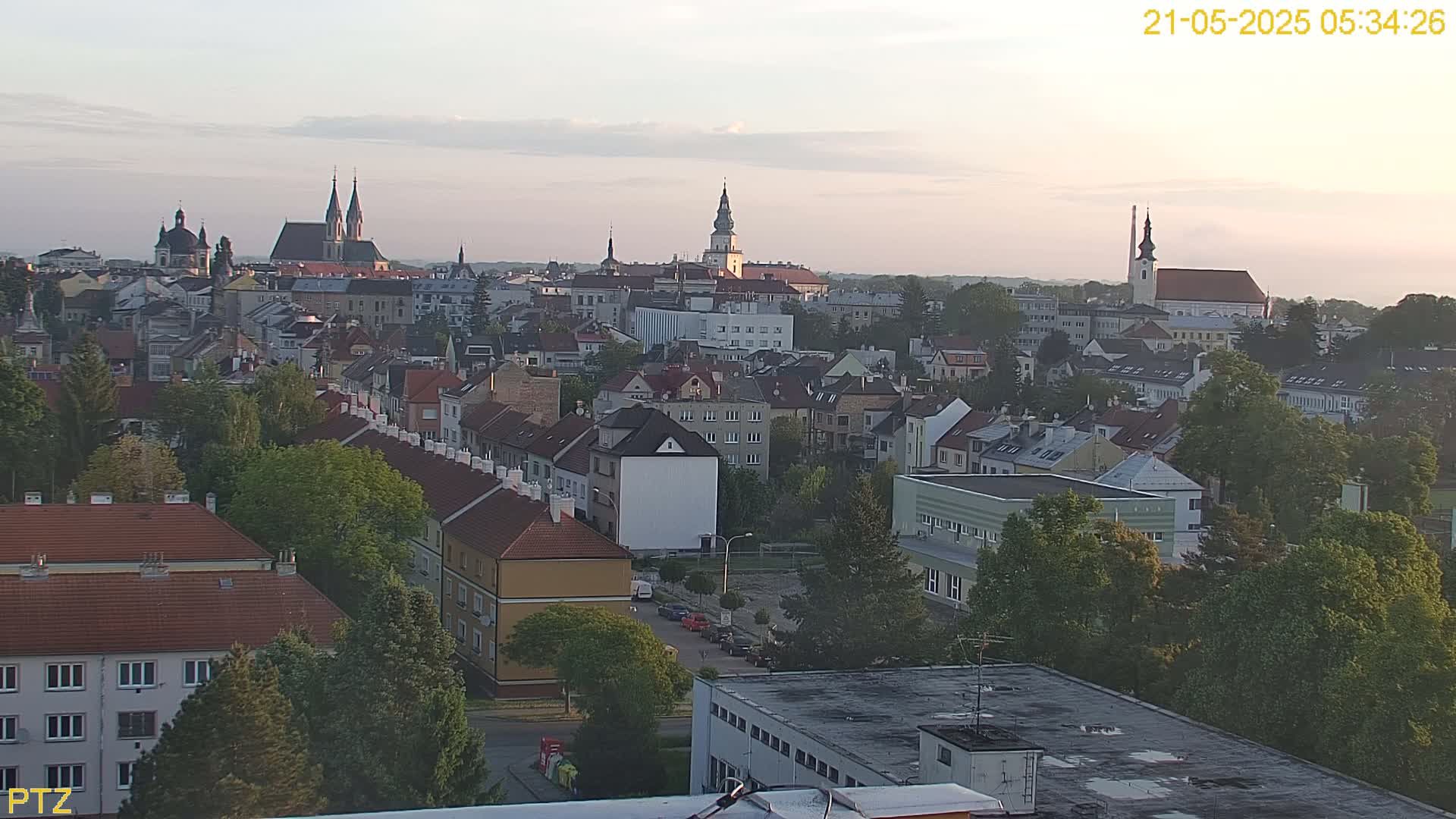 Kroměříž  PTZ Rotary Panaromic Skyline Live Cam - Kromeriz, Zlin, Czechia