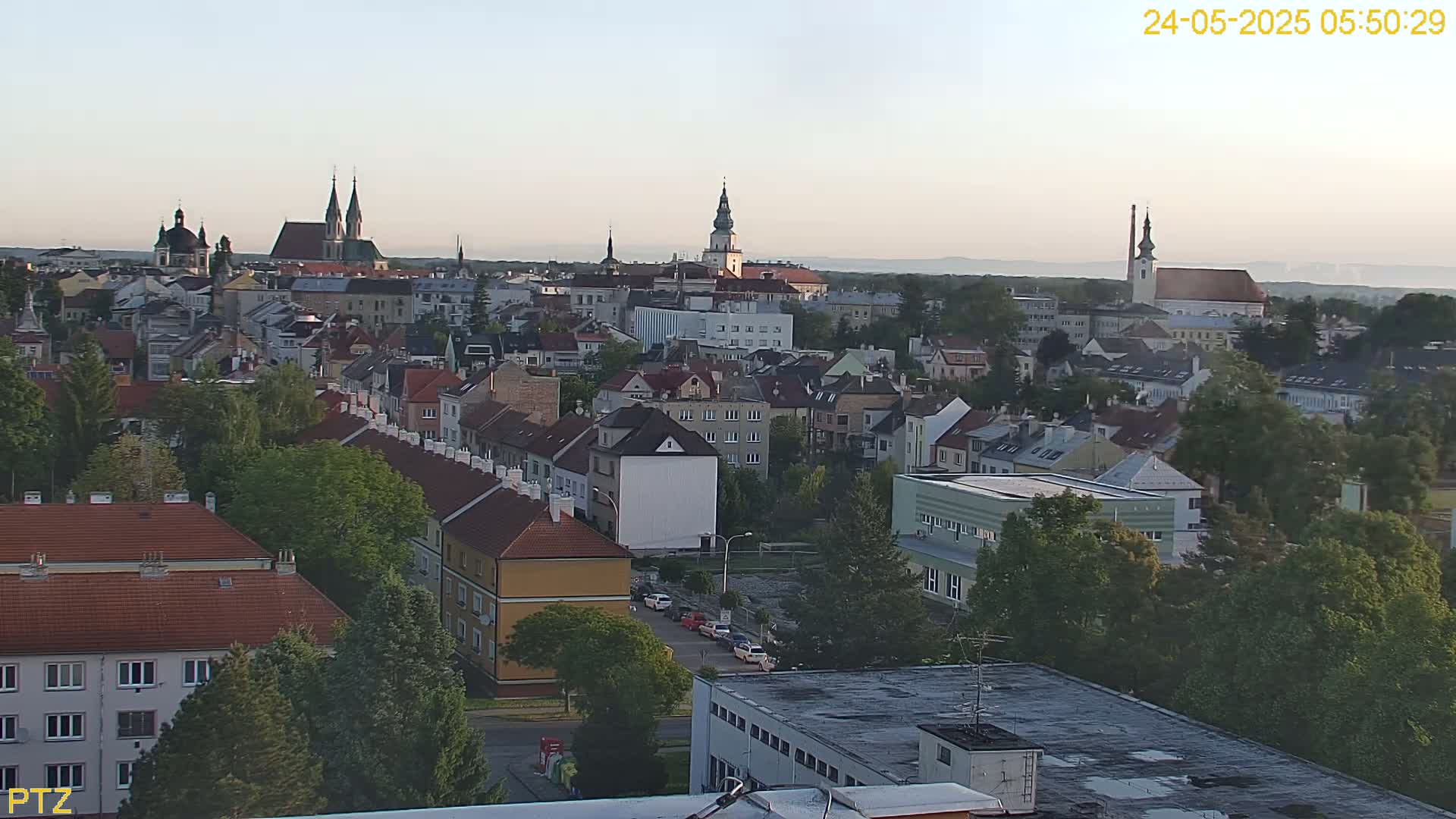 Kroměříž  PTZ Rotary Panaromic Skyline Live Cam - Kromeriz, Zlin, Czechia