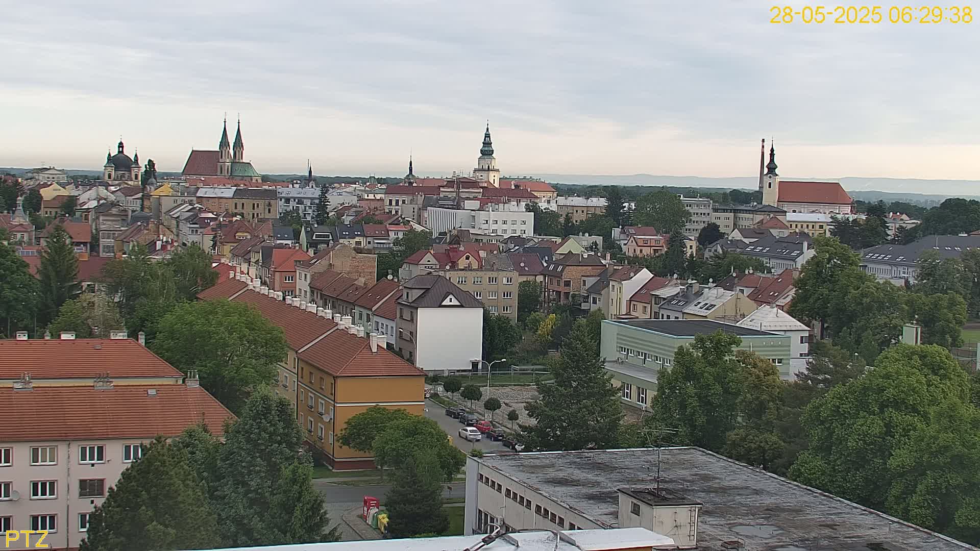 Kroměříž  PTZ Rotary Panaromic Skyline Live Cam - Kromeriz, Zlin, Czechia