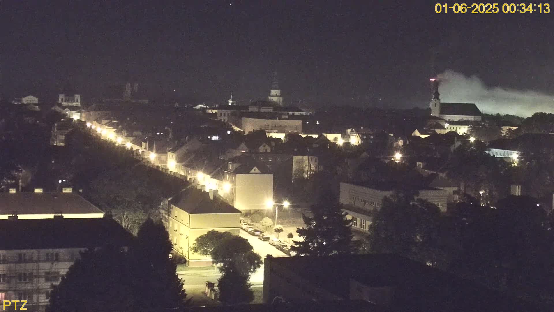 Kroměříž  PTZ Rotary Panaromic Skyline Live Cam - Kromeriz, Zlin, Czechia