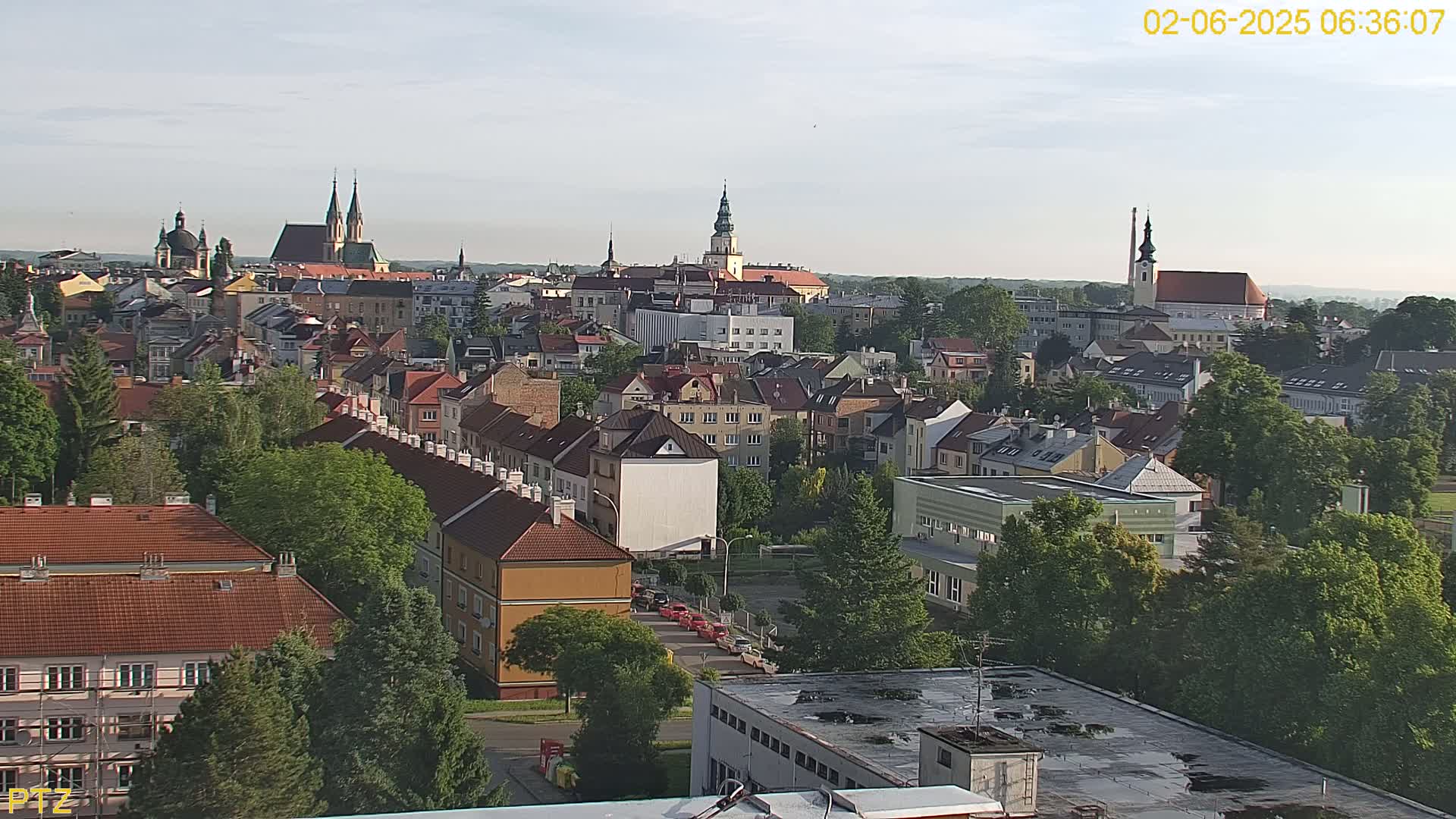 Kroměříž  PTZ Rotary Panaromic Skyline Live Cam - Kromeriz, Zlin, Czechia