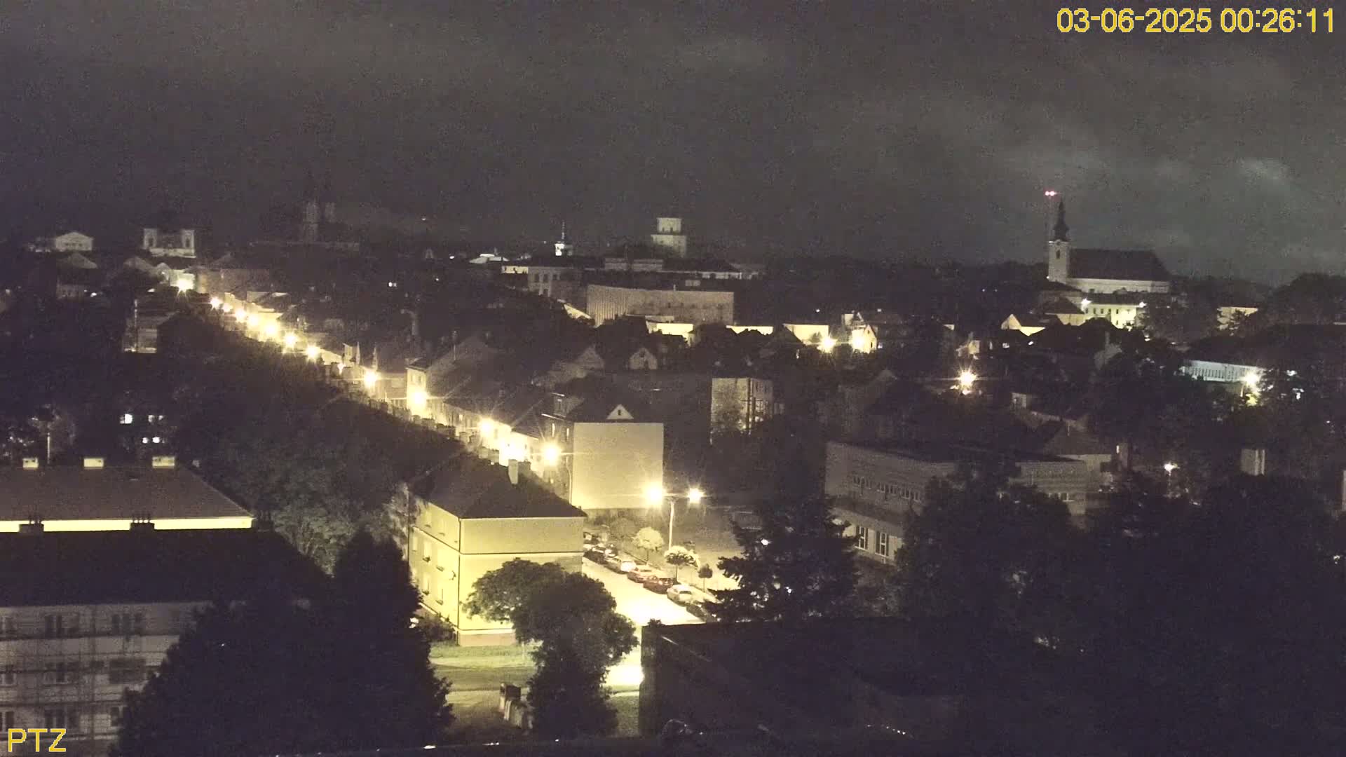 Kroměříž  PTZ Rotary Panaromic Skyline Live Cam - Kromeriz, Zlin, Czechia