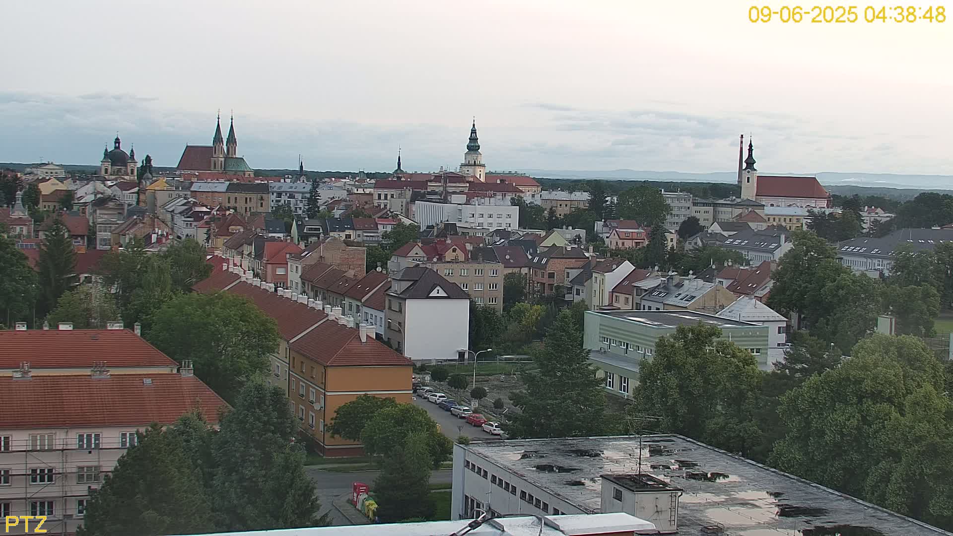 Kroměříž  PTZ Rotary Panaromic Skyline Live Cam - Kromeriz, Zlin, Czechia