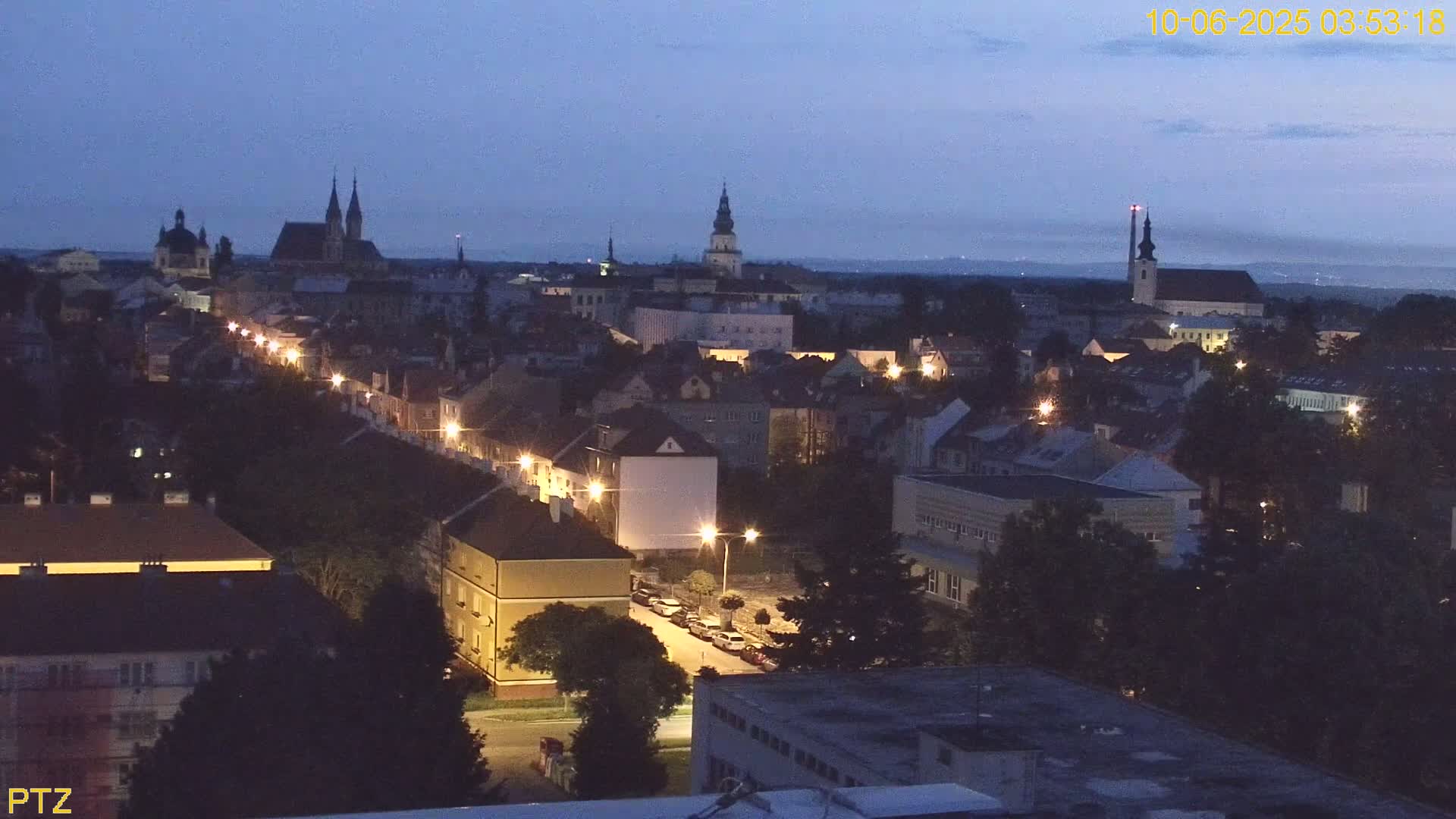 Kroměříž  PTZ Rotary Panaromic Skyline Live Cam - Kromeriz, Zlin, Czechia