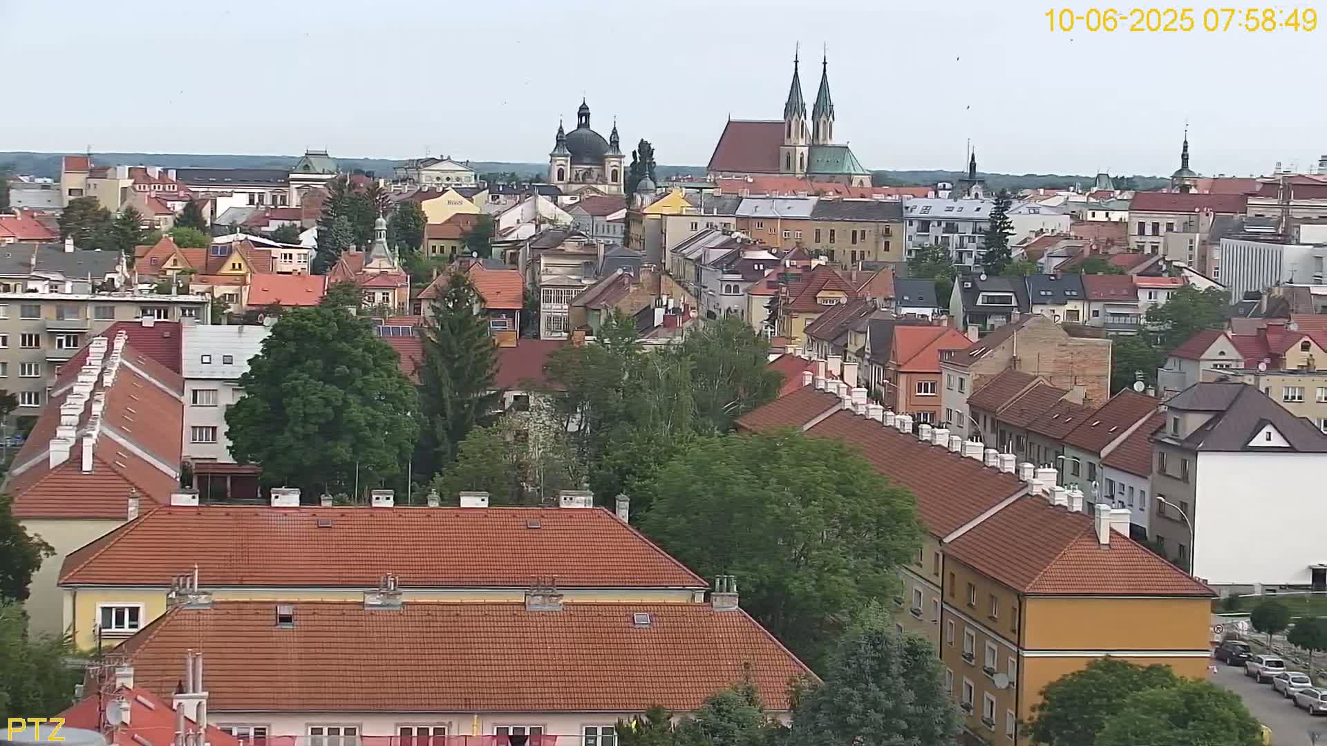 Kroměříž  PTZ Rotary Panaromic Skyline Live Cam - Kromeriz, Zlin, Czechia