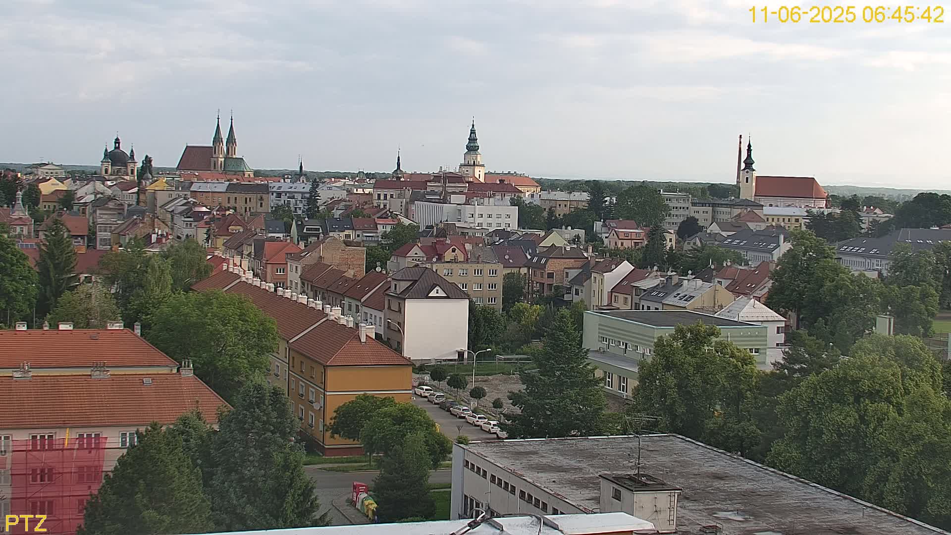 Kroměříž  PTZ Rotary Panaromic Skyline Live Cam - Kromeriz, Zlin, Czechia