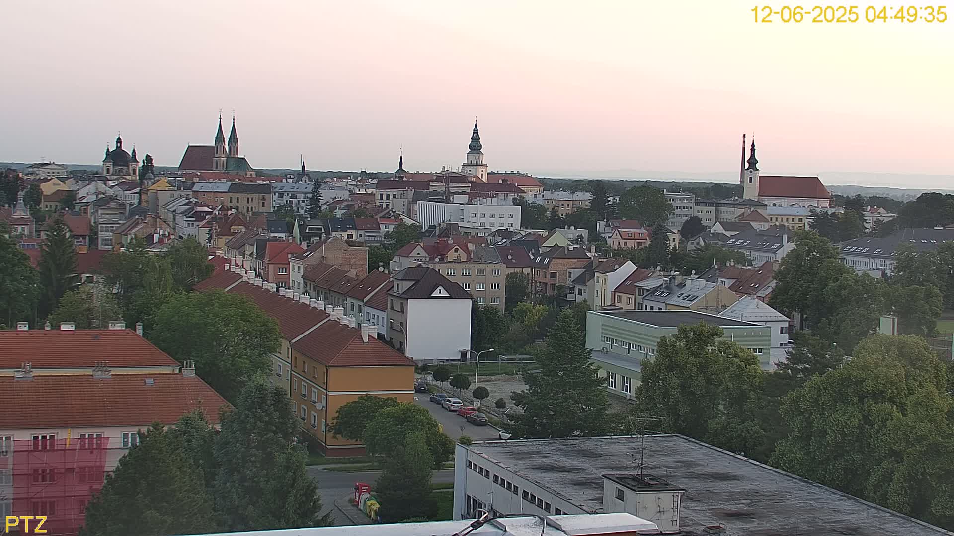 Kroměříž  PTZ Rotary Panaromic Skyline Live Cam - Kromeriz, Zlin, Czechia