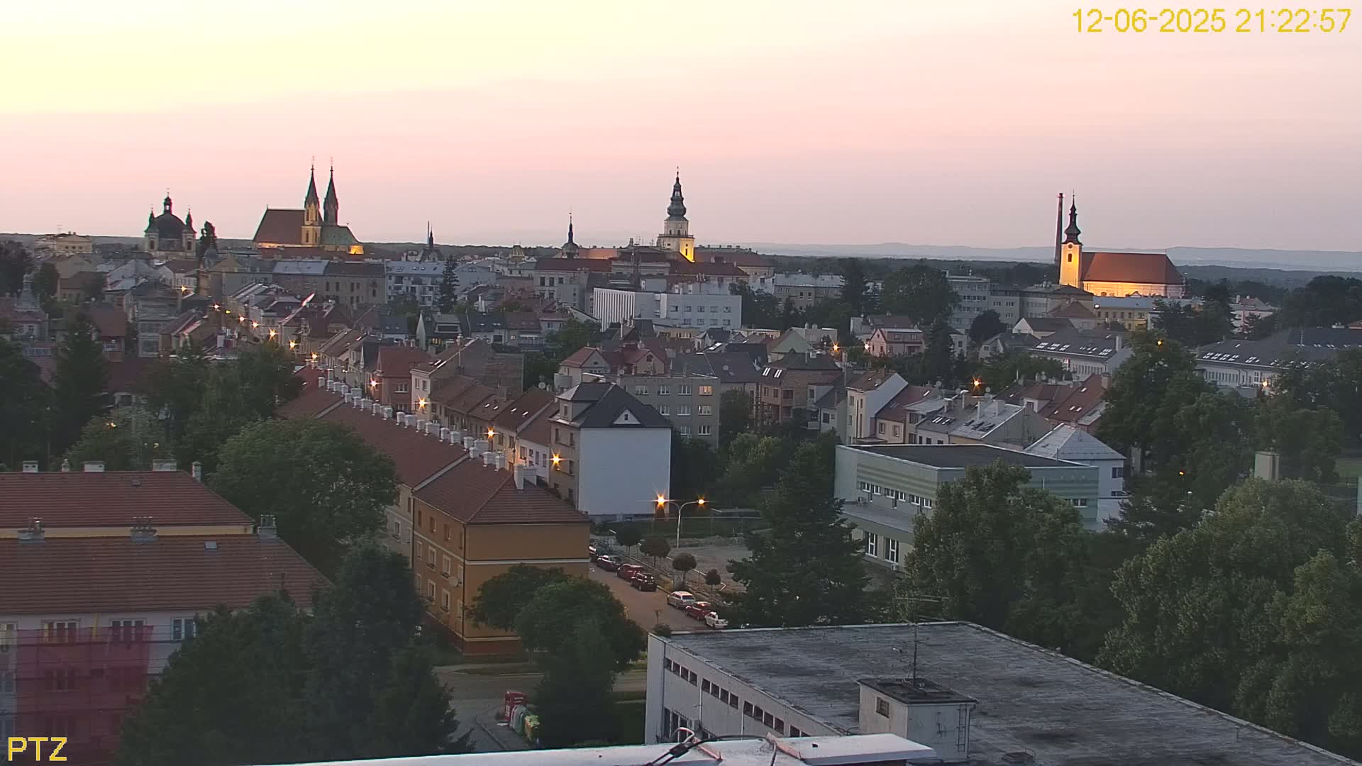 Kroměříž  PTZ Rotary Panaromic Skyline Live Cam - Kromeriz, Zlin, Czechia