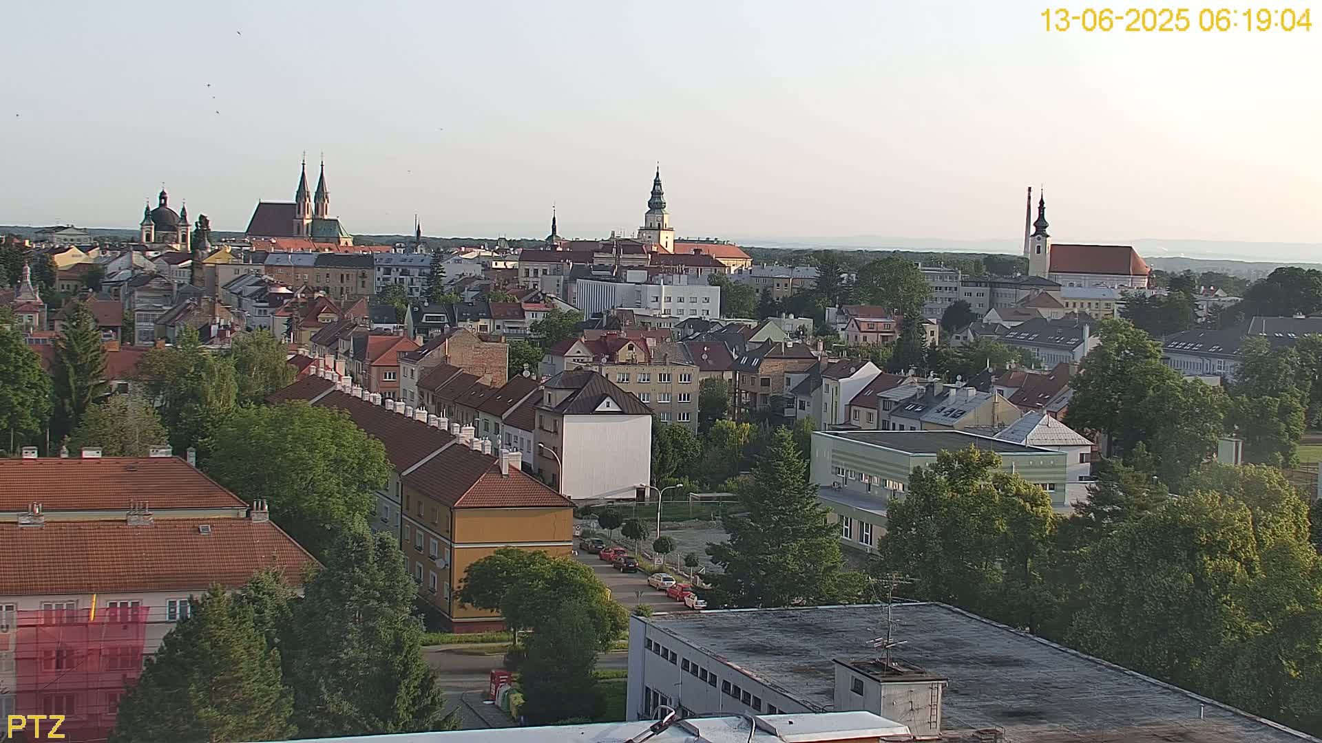 Kroměříž  PTZ Rotary Panaromic Skyline Live Cam - Kromeriz, Zlin, Czechia